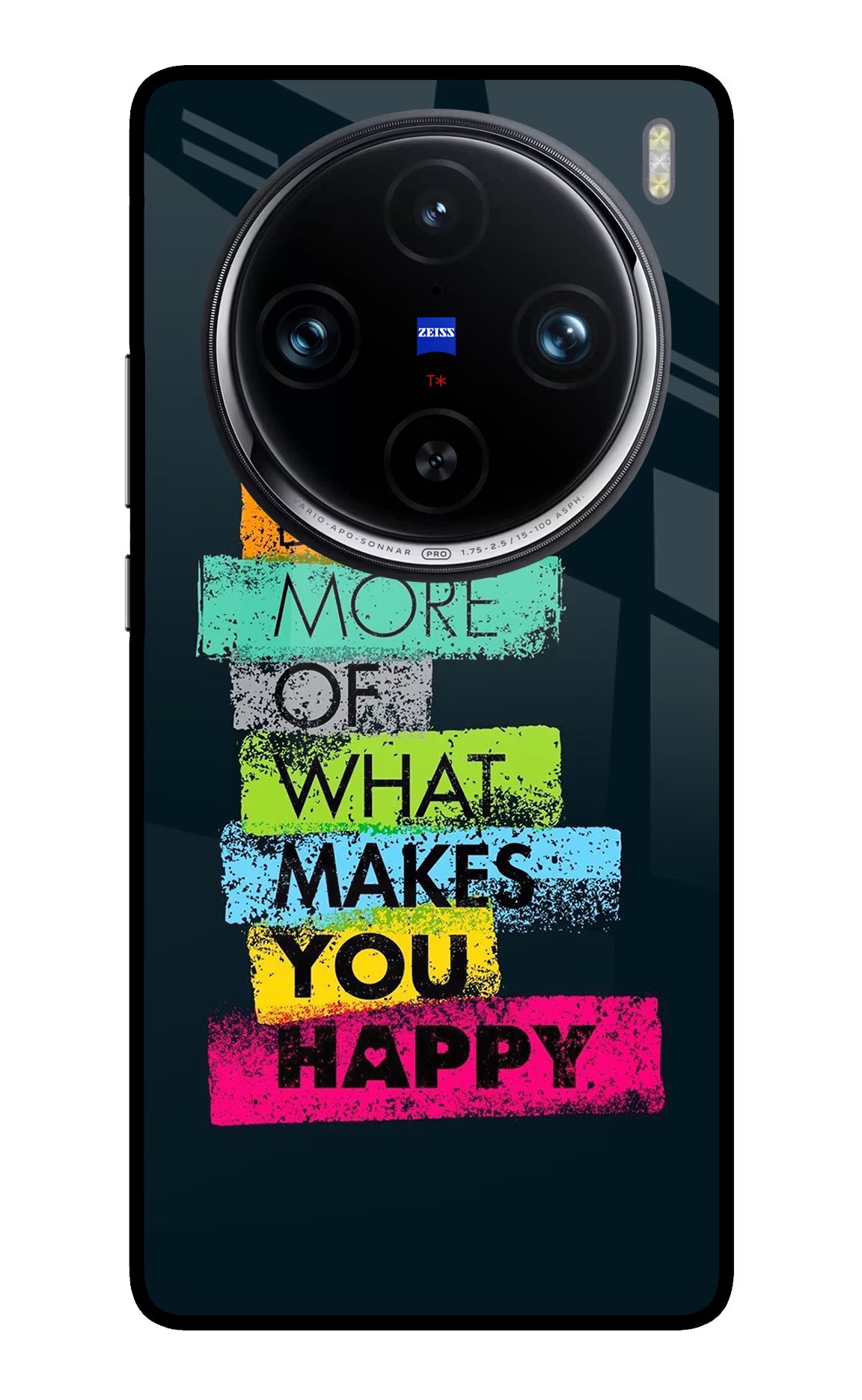 Do More Of What Makes You Happy Vivo X100 Pro Glass Case Back Cover by Casekaro
