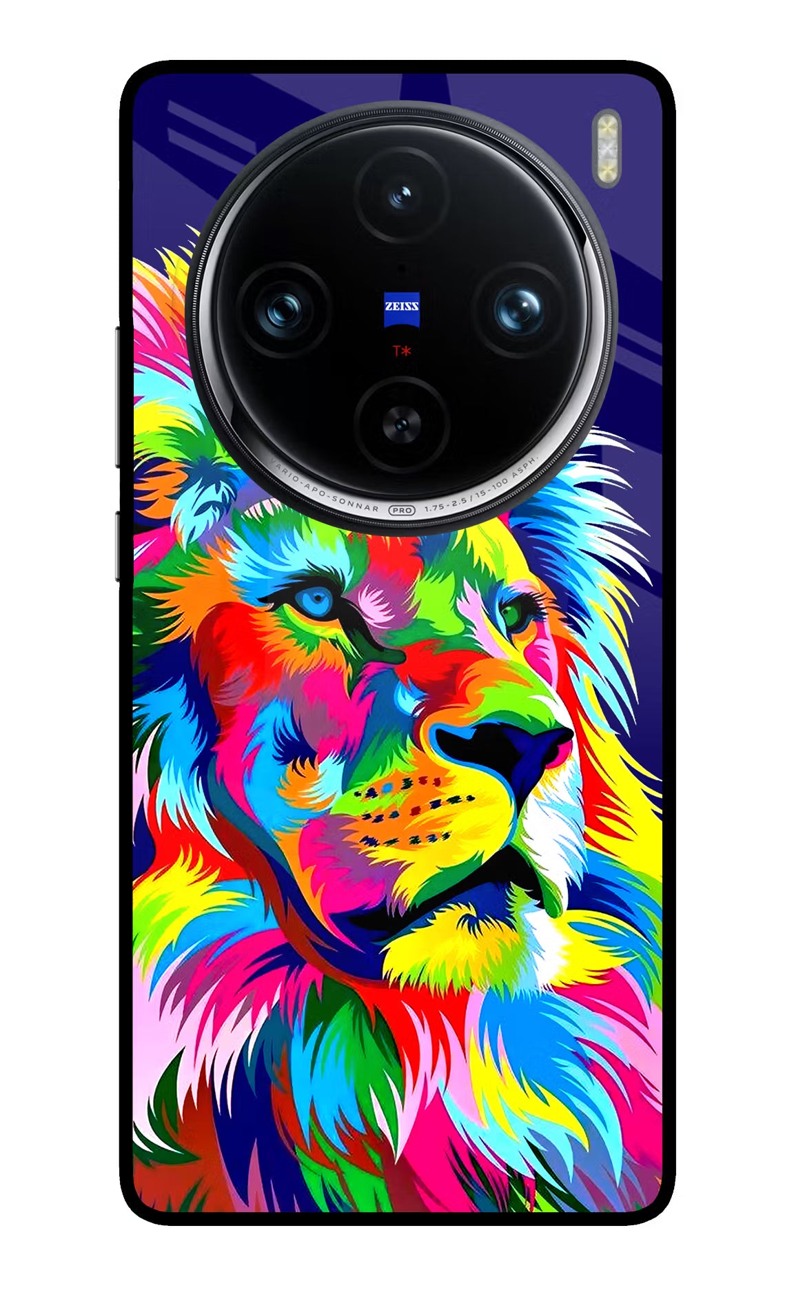 Vector Art Lion Vivo X100 Pro Glass Case Back Cover by Casekaro