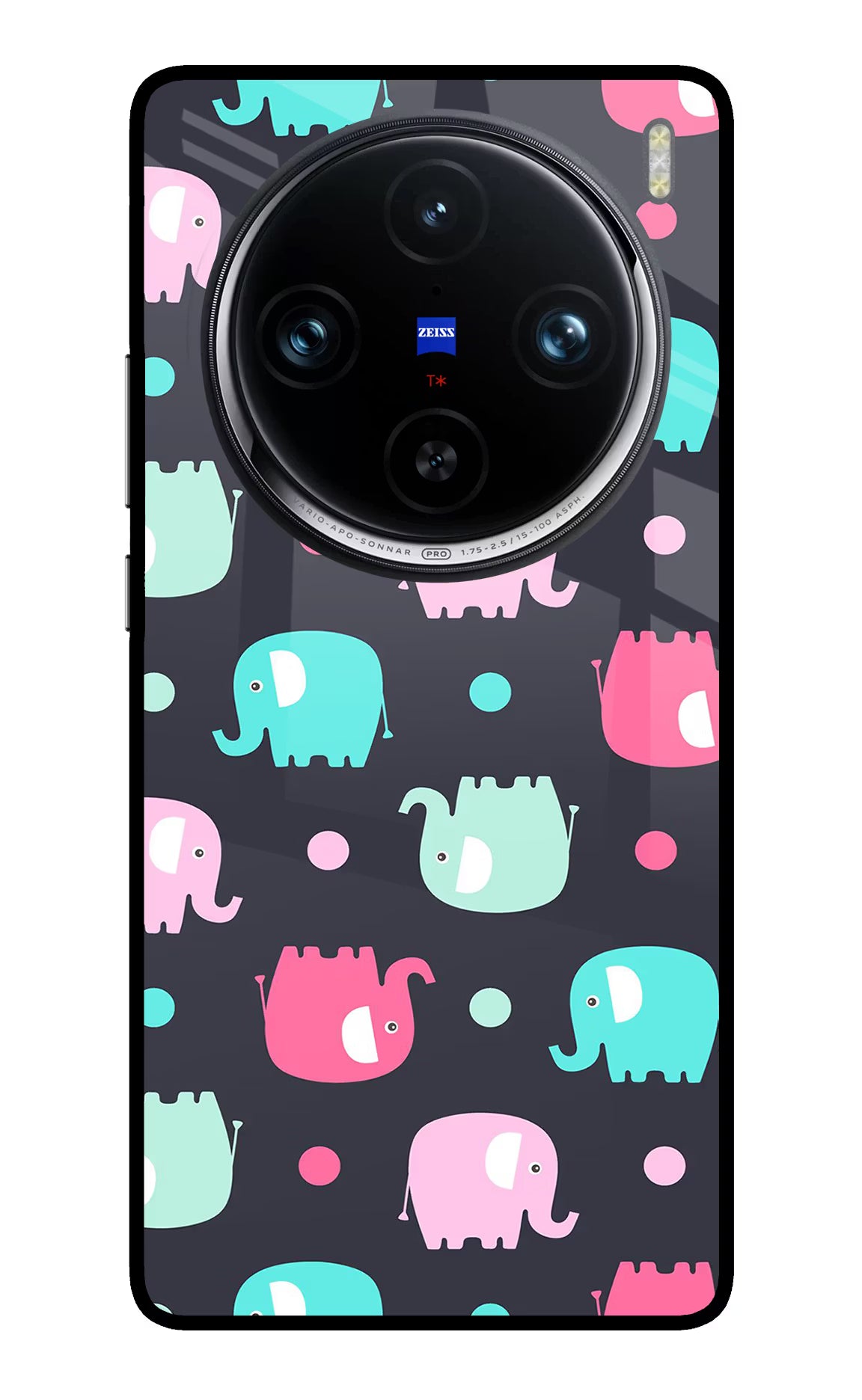 Elephants Vivo X100 Pro Glass Case - Elephants Vivo X100 Pro Glass Case Elephants Vivo X100 Pro Glass Case