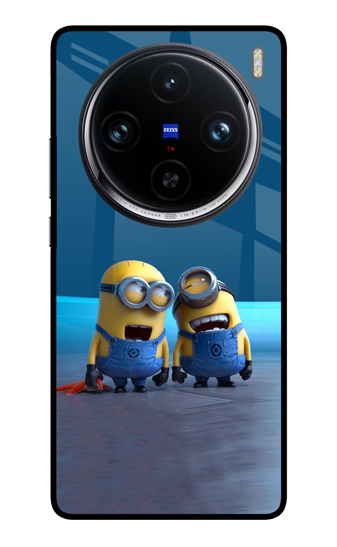 Minion Laughing Vivo X100 Pro Back Cover - Minion Laughing Vivo X100 Pro Glass Case Back Cover by Casekaro Minion Laughing Vivo X100 Pro Glass Case Back Cover by Casekaro