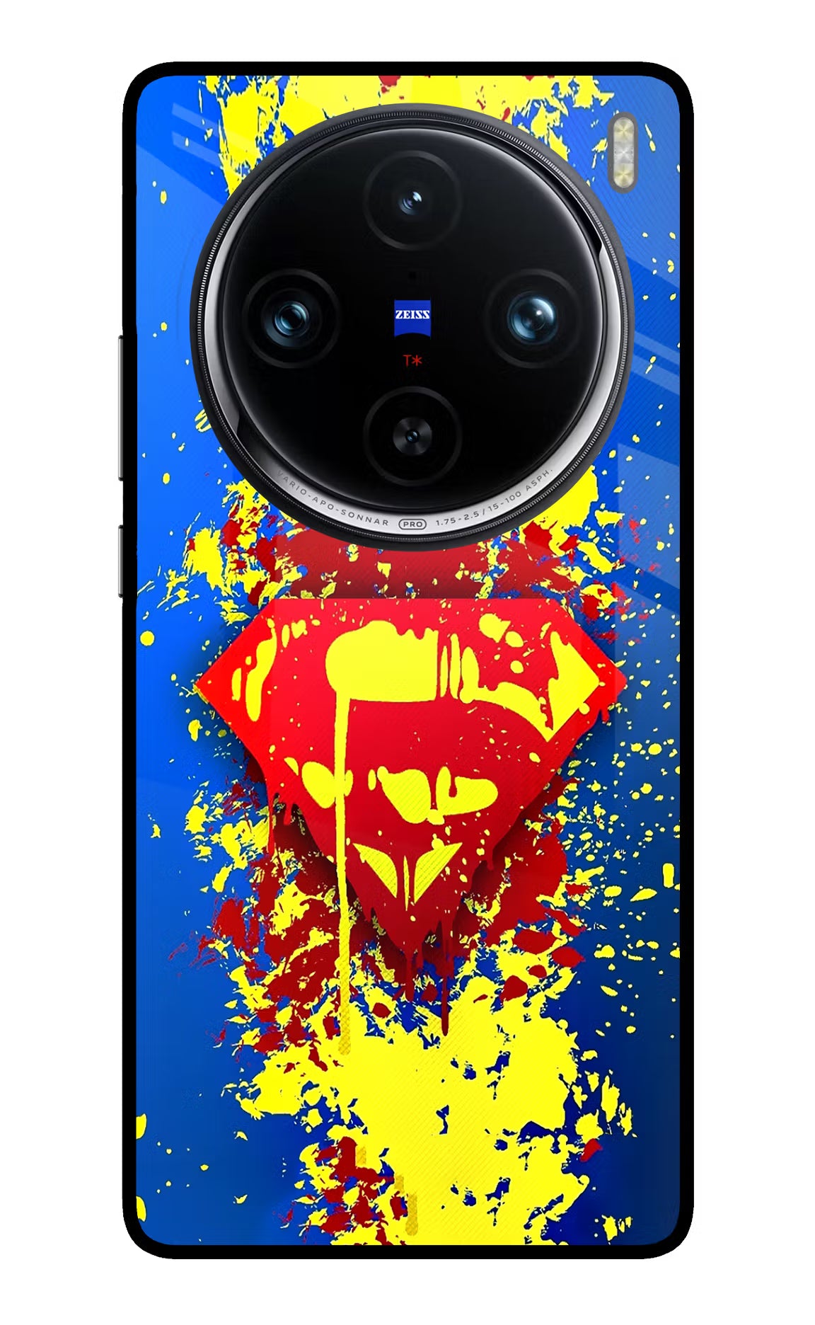 Superman logo Vivo X100 Pro Glass Case - Superman logo Vivo X100 Pro Glass Case Superman logo Vivo X100 Pro Glass Case
