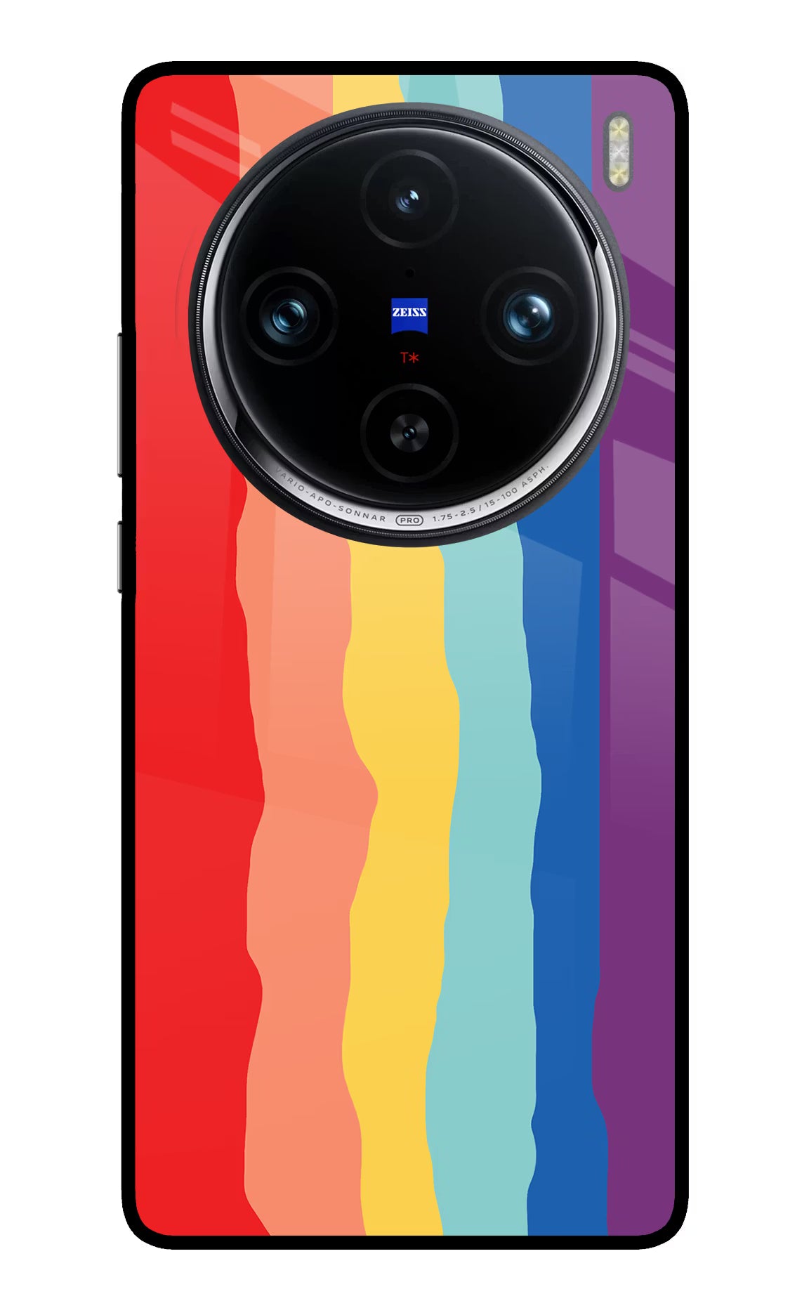 Rainbow Vivo X100 Pro Back Cover - Rainbow Vivo X100 Pro Glass Case Back Cover by Casekaro Rainbow Vivo X100 Pro Glass Case Back Cover by Casekaro