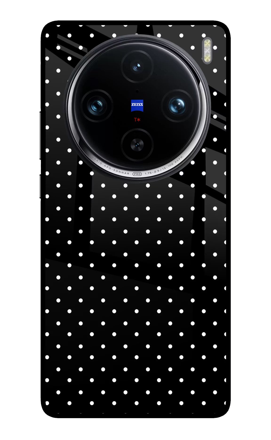 White Dots Vivo X100 Pro Back Cover - White Dots Vivo X100 Pro Glass Case Back Cover by Casekaro White Dots Vivo X100 Pro Glass Case Back Cover by Casekaro