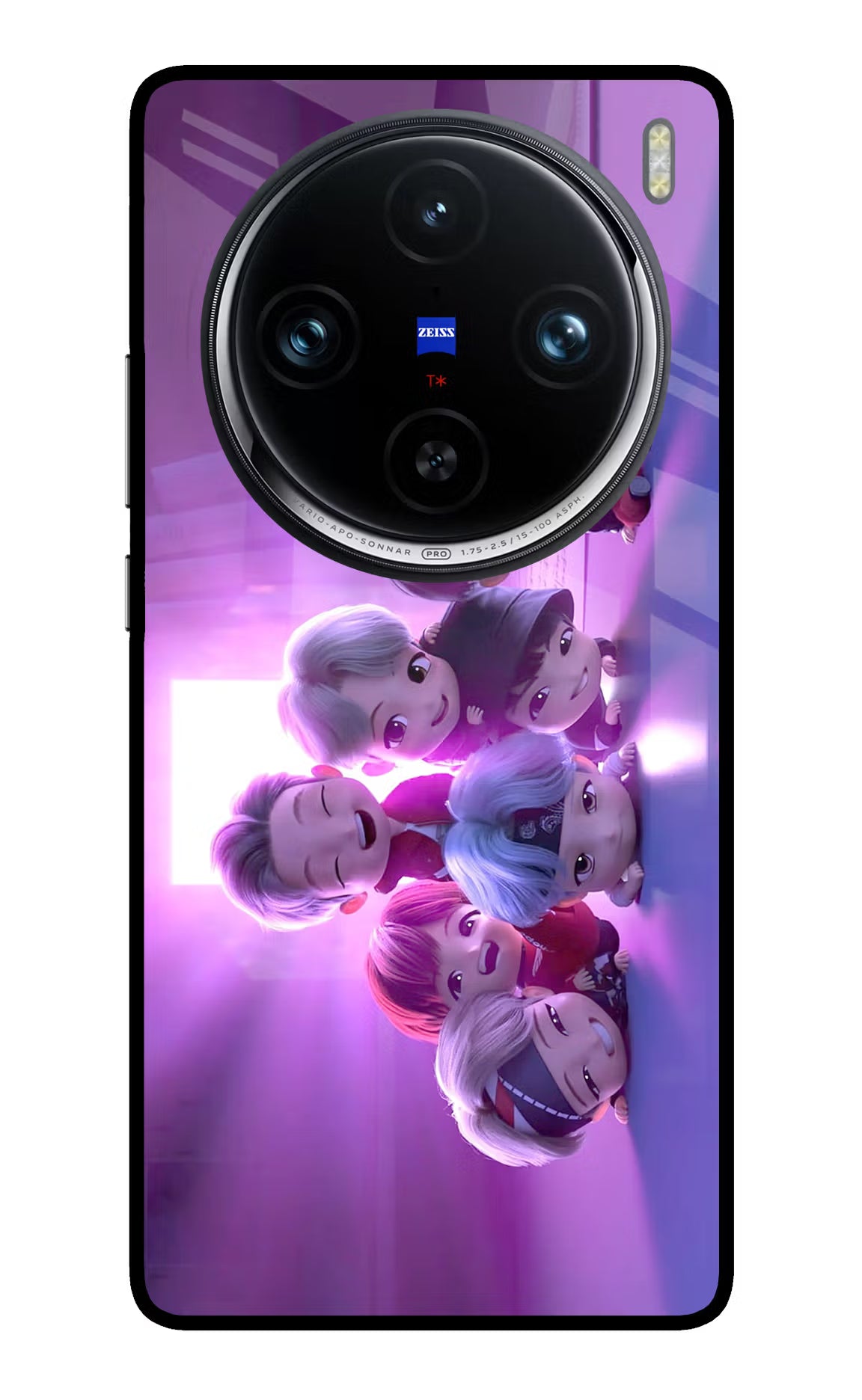 BTS Chibi Vivo X100 Pro Back Cover - BTS Chibi Vivo X100 Pro Glass Case Back Cover by Casekaro BTS Chibi Vivo X100 Pro Glass Case Back Cover by Casekaro