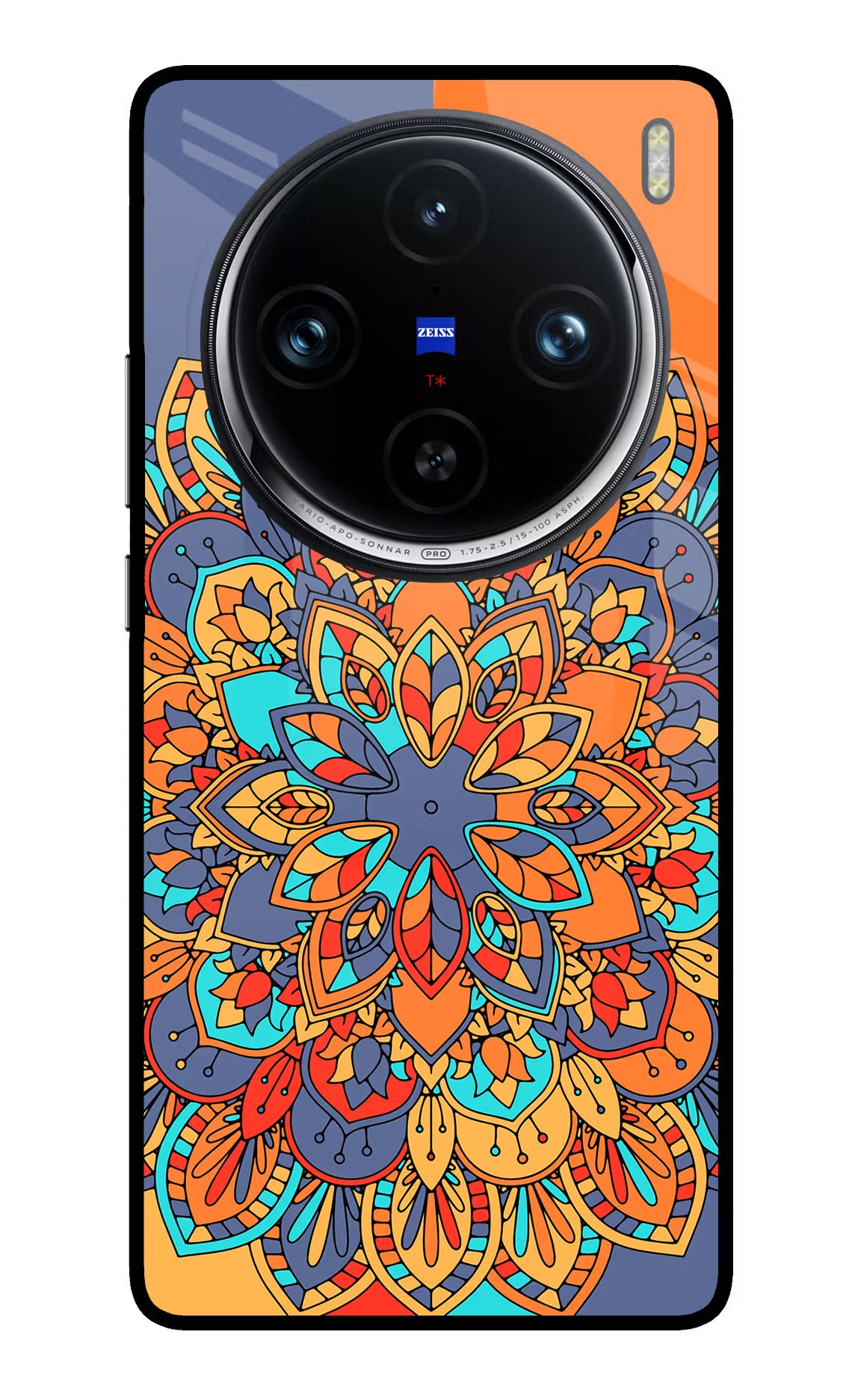 Color Mandala Vivo X100 Pro Back Cover - Color Mandala Vivo X100 Pro Glass Case Back Cover by Casekaro Color Mandala Vivo X100 Pro Glass Case Back Cover by Casekaro