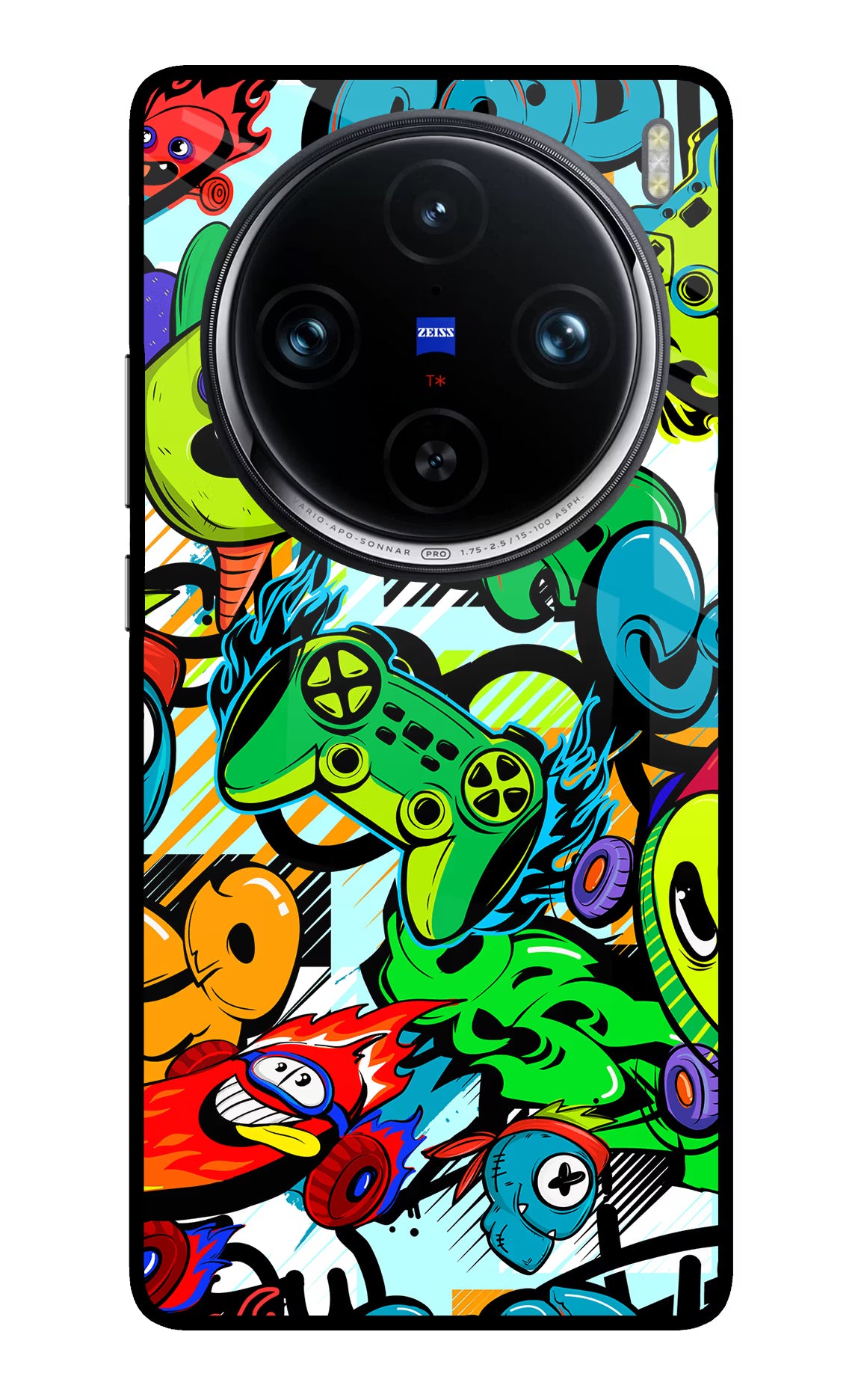 Game Doodle Vivo X100 Pro Glass Case - Game Doodle Vivo X100 Pro Glass Case Game Doodle Vivo X100 Pro Glass Case