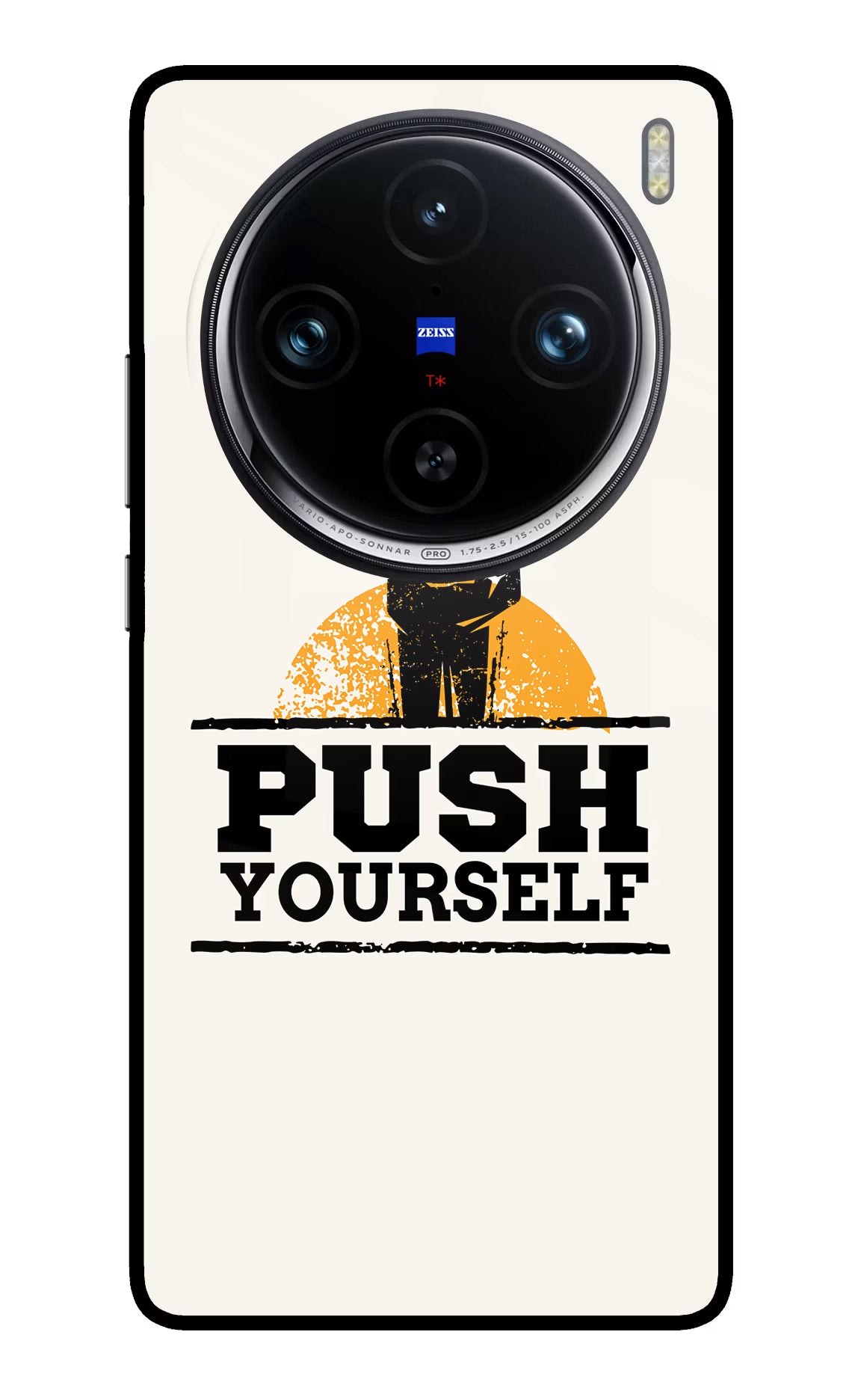 Push Yourself Vivo X100 Pro Back Cover - Push Yourself Vivo X100 Pro Glass Case Back Cover by Casekaro Push Yourself Vivo X100 Pro Glass Case Back Cover by Casekaro