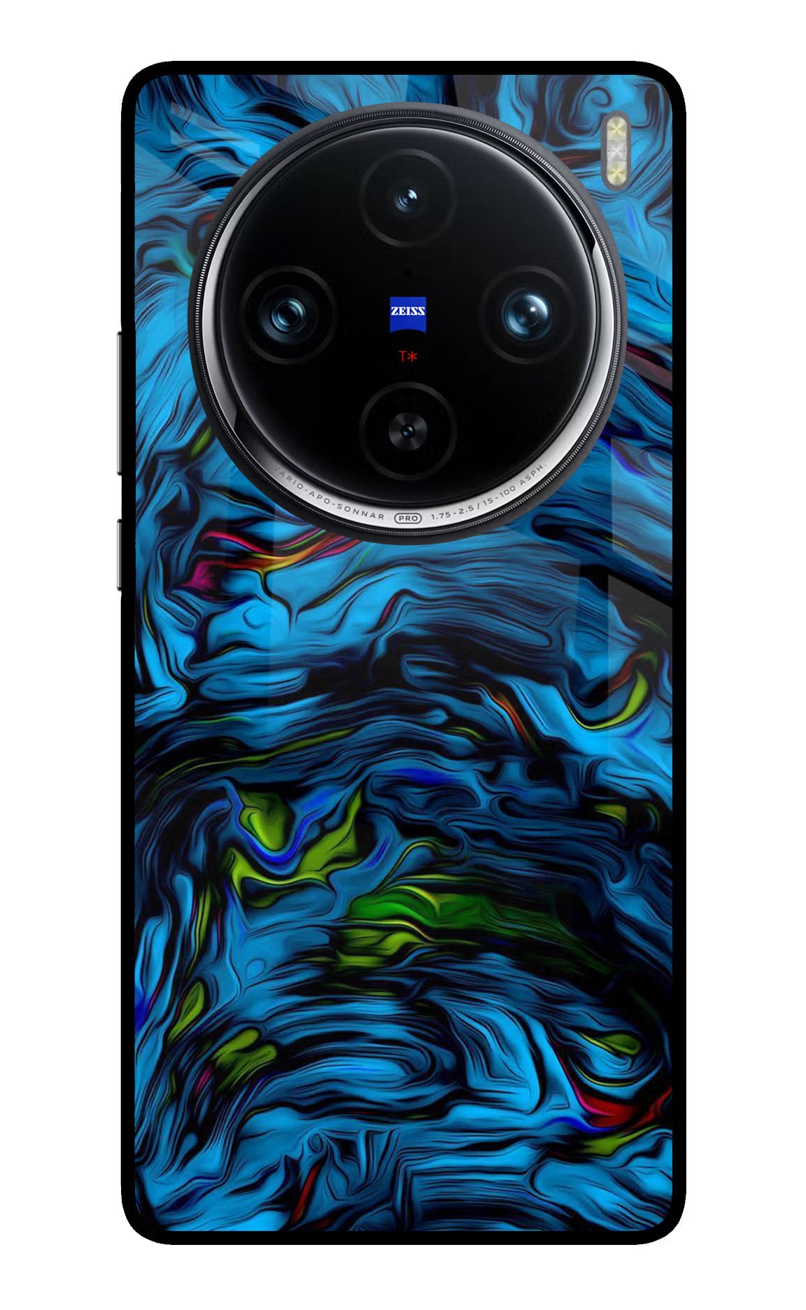Dark Blue Abstract Vivo X100 Pro Back Cover - Dark Blue Abstract Vivo X100 Pro Glass Case Back Cover by Casekaro Dark Blue Abstract Vivo X100 Pro Glass Case Back Cover by Casekaro