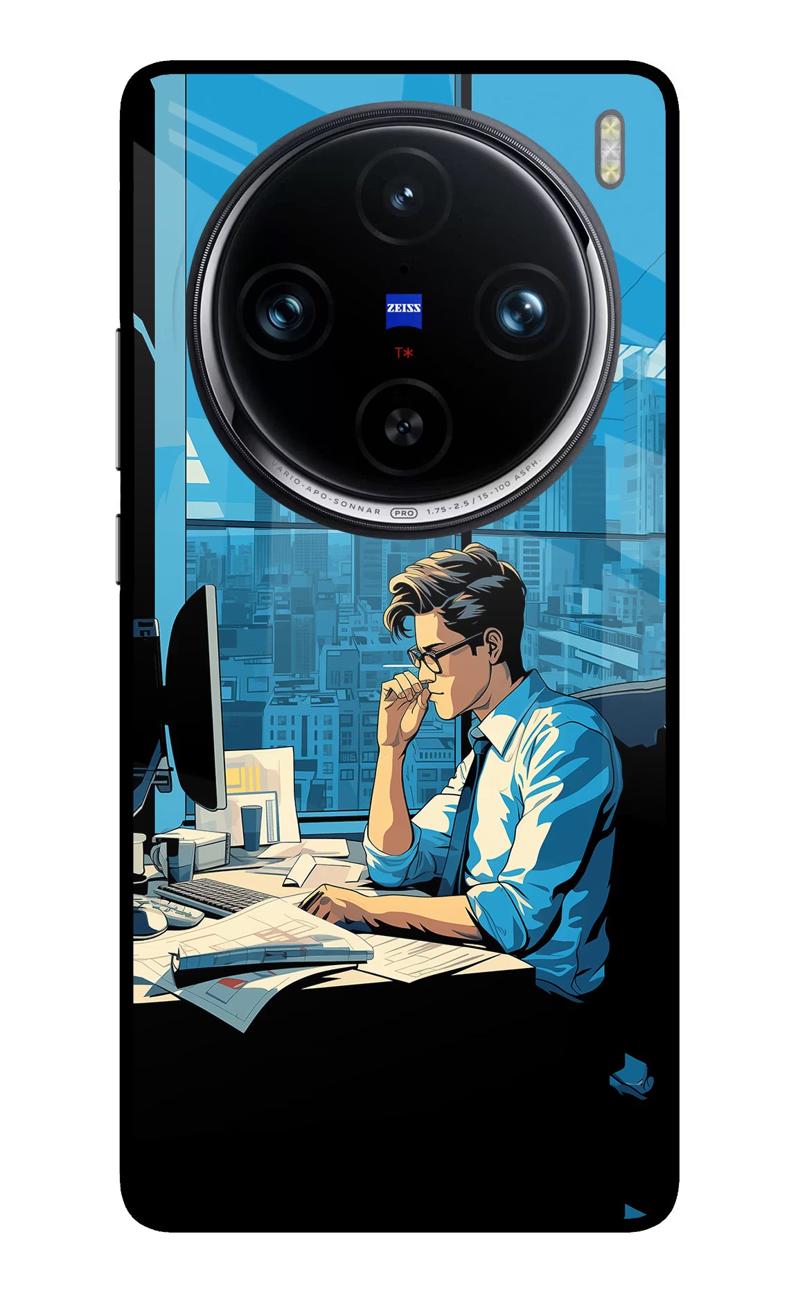 Focused Hustler (AI Generated) Vivo X100 Pro Back Cover - Focused Hustler (AI Generated) Vivo X100 Pro Glass Case Back Cover by Casekaro Focused Hustler (AI Generated) Vivo X100 Pro Glass Case Back Cover by Casekaro