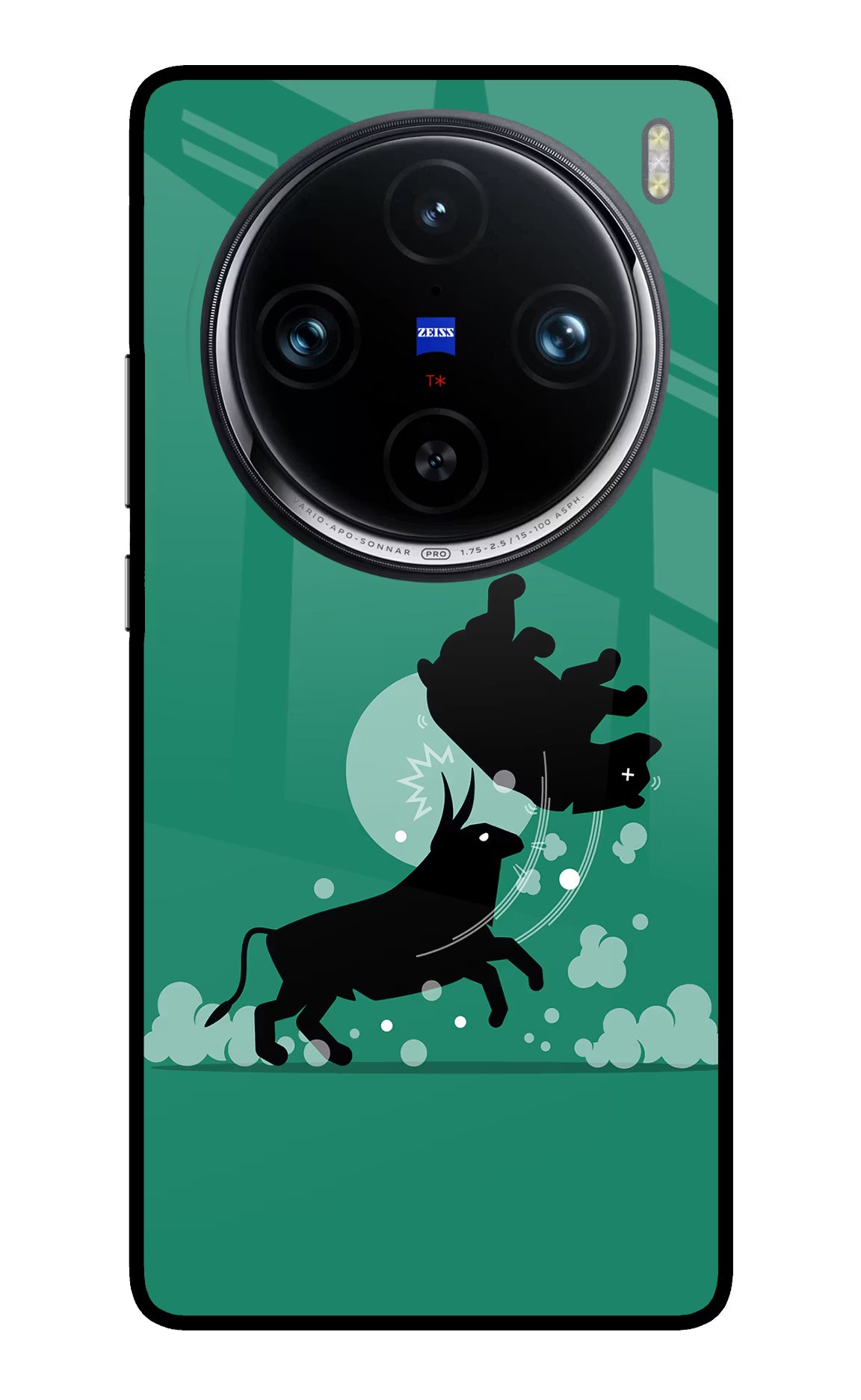 Bull Conqueror Vivo X100 Pro Back Cover - Bull Conqueror Vivo X100 Pro Glass Case Back Cover by Casekaro Bull Conqueror Vivo X100 Pro Glass Case Back Cover by Casekaro