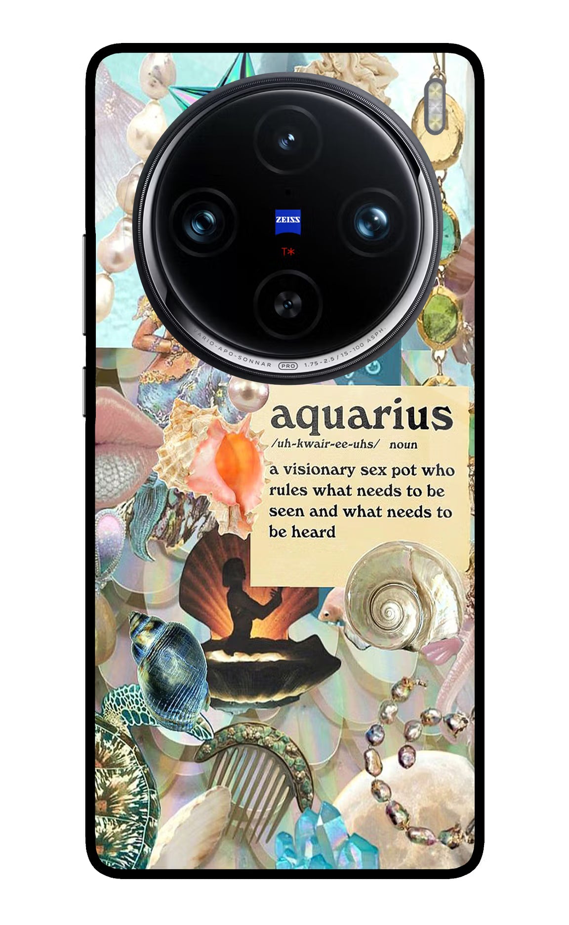 Aquarius Zodiac Vivo X100 Pro Glass Case - Aquarius Zodiac Vivo X100 Pro Glass Case Aquarius Zodiac Vivo X100 Pro Glass Case