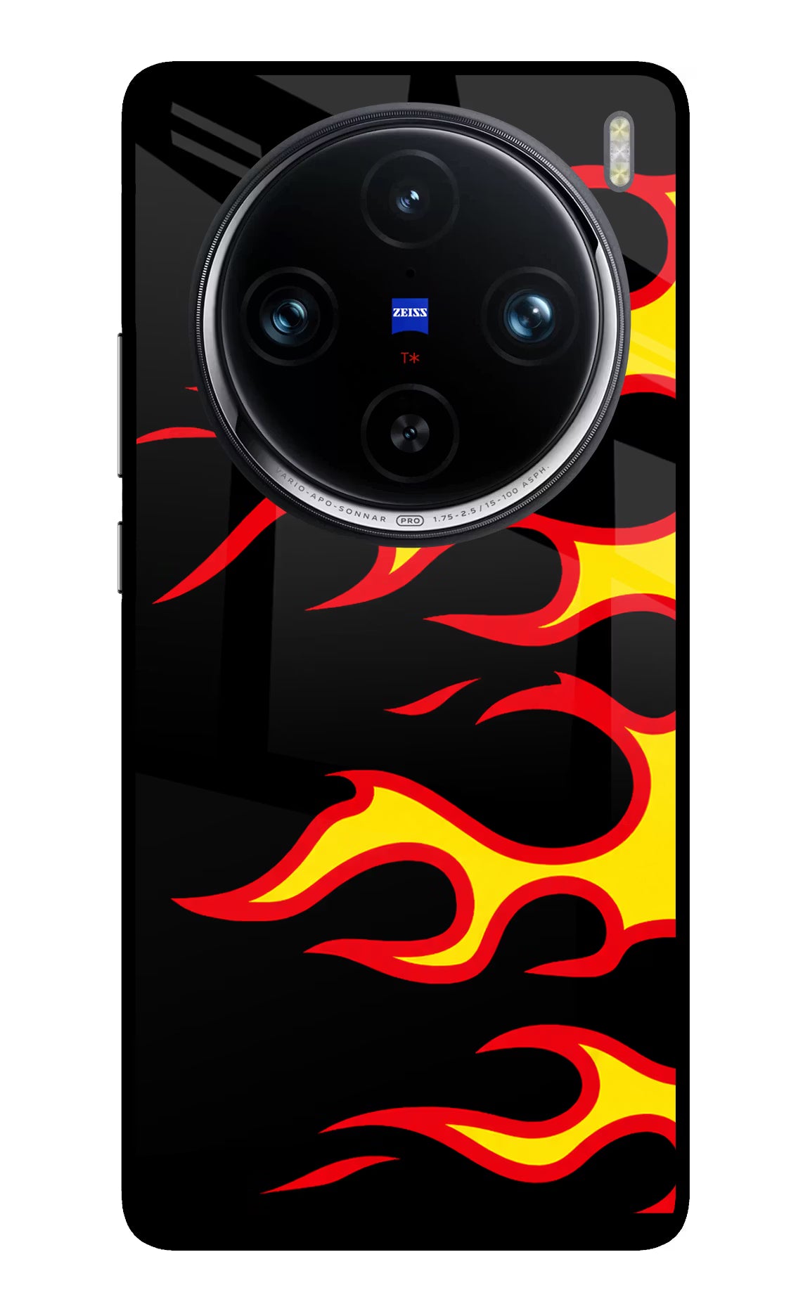 Side Sweep Flames Vivo X100 Pro Glass Case - Side Sweep Flames Vivo X100 Pro Glass Case Side Sweep Flames Vivo X100 Pro Glass Case