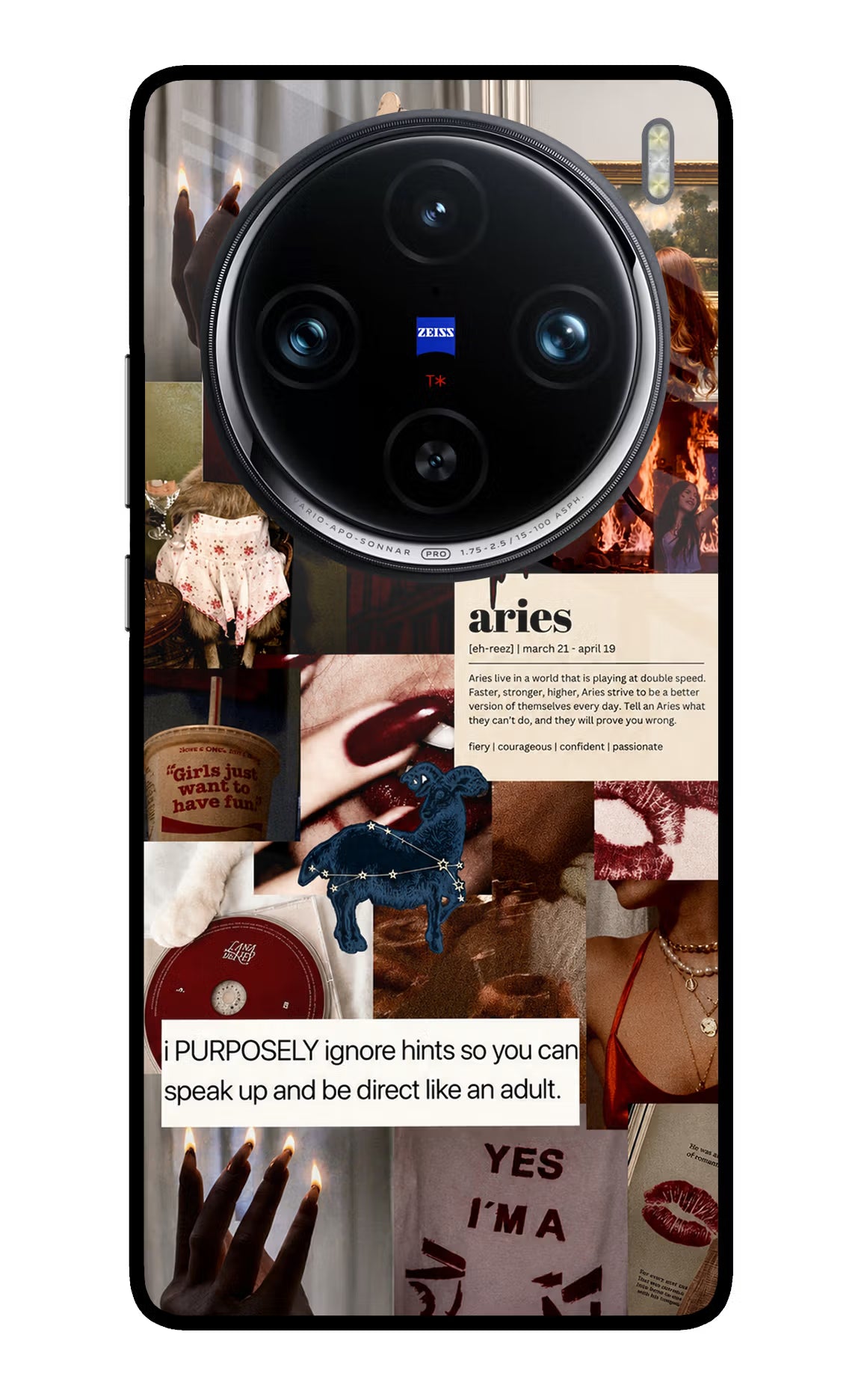 Zodiac Aries Vivo X100 Pro Glass Case - Zodiac Aries Vivo X100 Pro Glass Case Zodiac Aries Vivo X100 Pro Glass Case