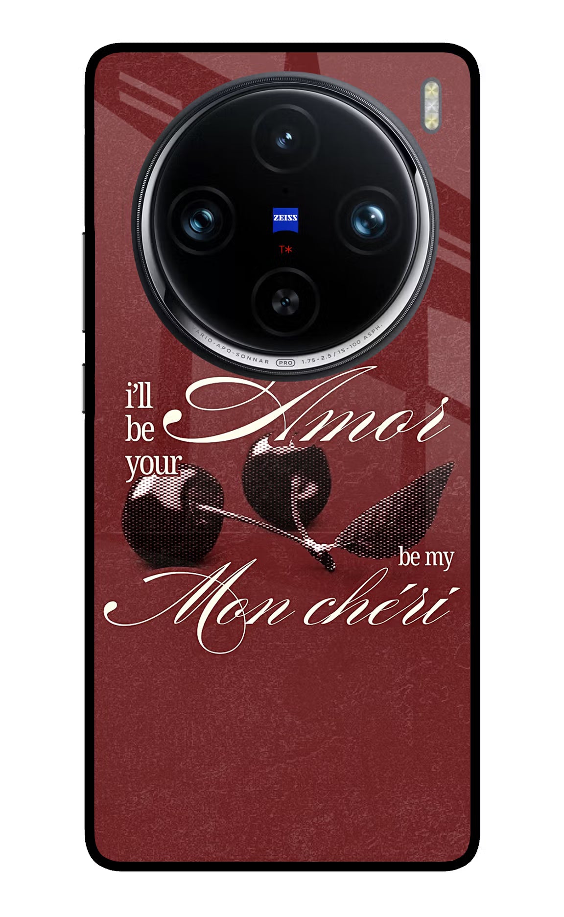 Velvet Cherry Vivo X100 Pro Glass Case - Velvet Cherry Vivo X100 Pro Glass Case Velvet Cherry Vivo X100 Pro Glass Case