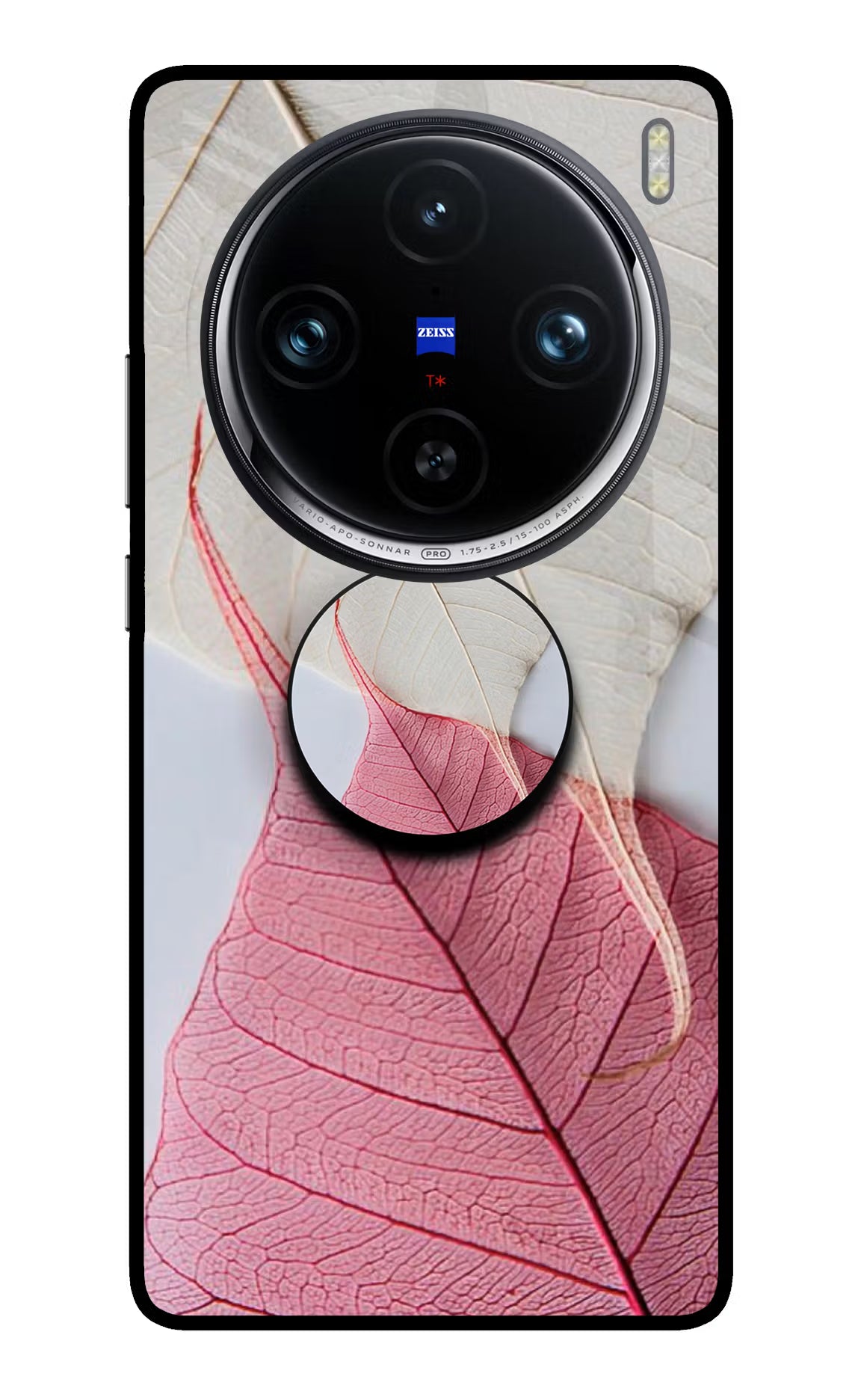 White Pink Leaf Vivo X100 Pro Pop Case by Casekaro