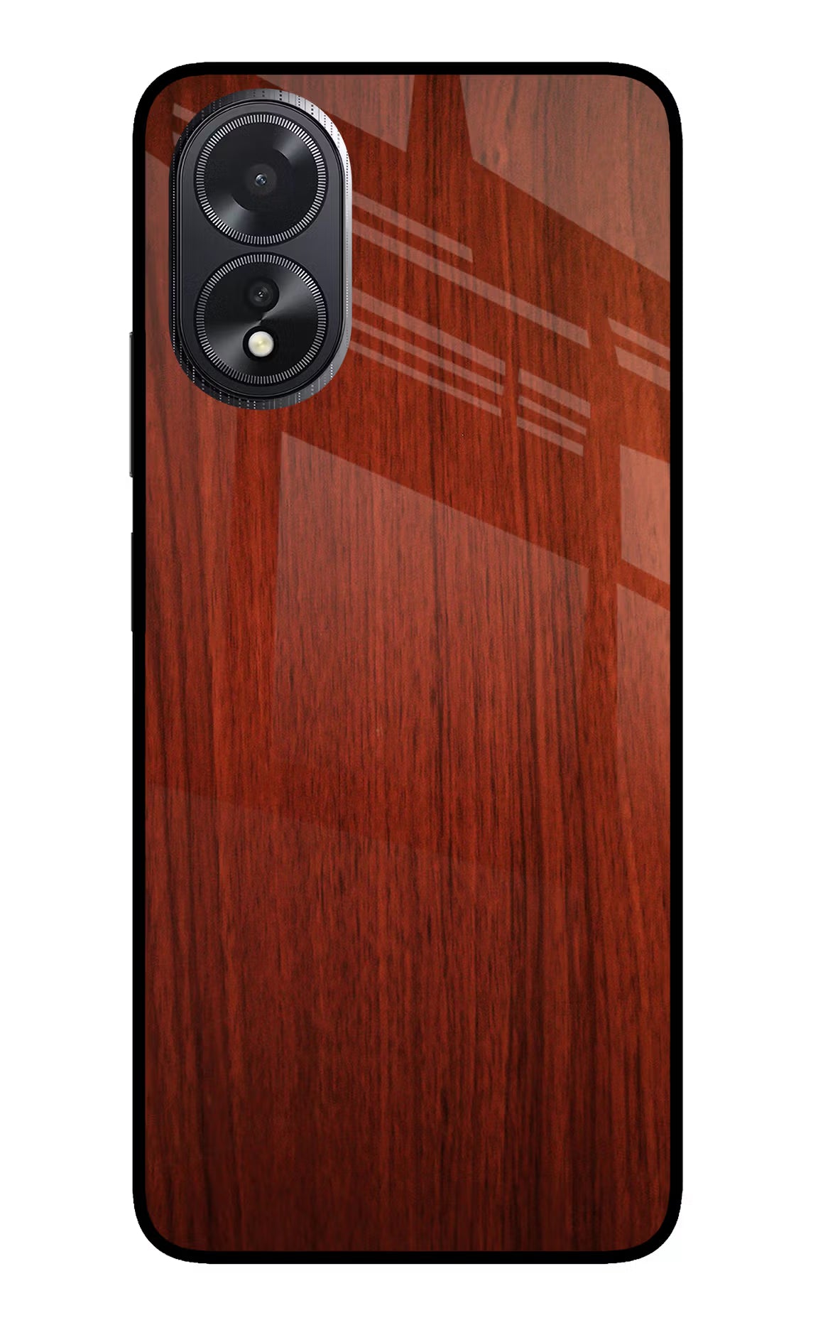 Wooden Plain Pattern Oppo A18/Oppo A38 Glass Case - Wooden Plain Pattern Oppo A18/Oppo A38 Glass Case Wooden Plain Pattern Oppo A18/Oppo A38 Glass Case