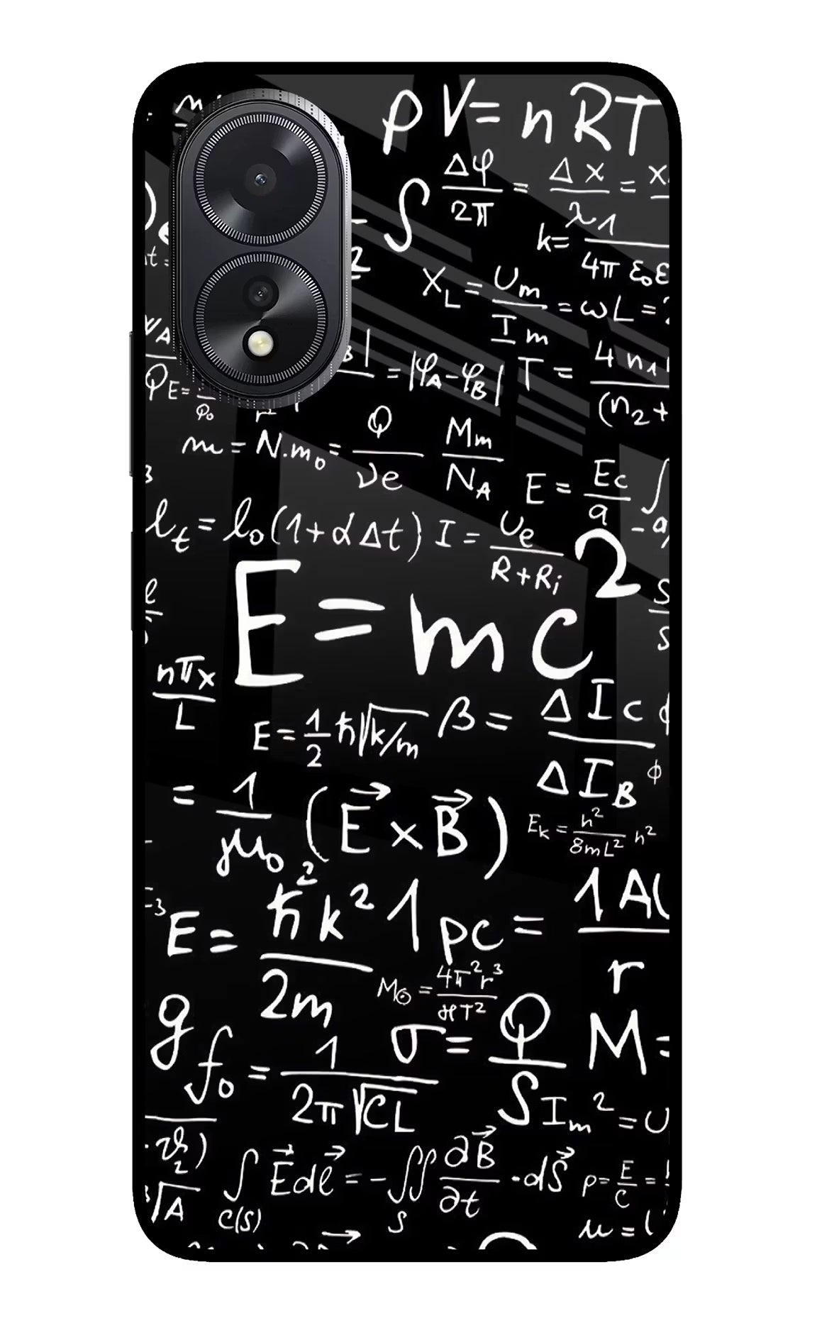 Physics Formula Oppo A18/Oppo A38 Back Cover - Physics Formula Oppo A18/Oppo A38 Glass Case Back Cover by Casekaro Physics Formula Oppo A18/Oppo A38 Glass Case Back Cover by Casekaro