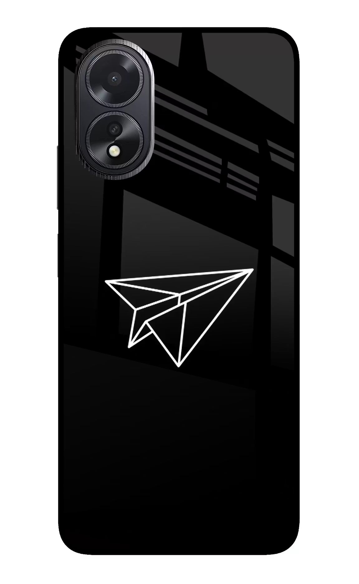 Paper Plane White Oppo A18/Oppo A38 Glass Case - Paper Plane White Oppo A18/Oppo A38 Glass Case Paper Plane White Oppo A18/Oppo A38 Glass Case