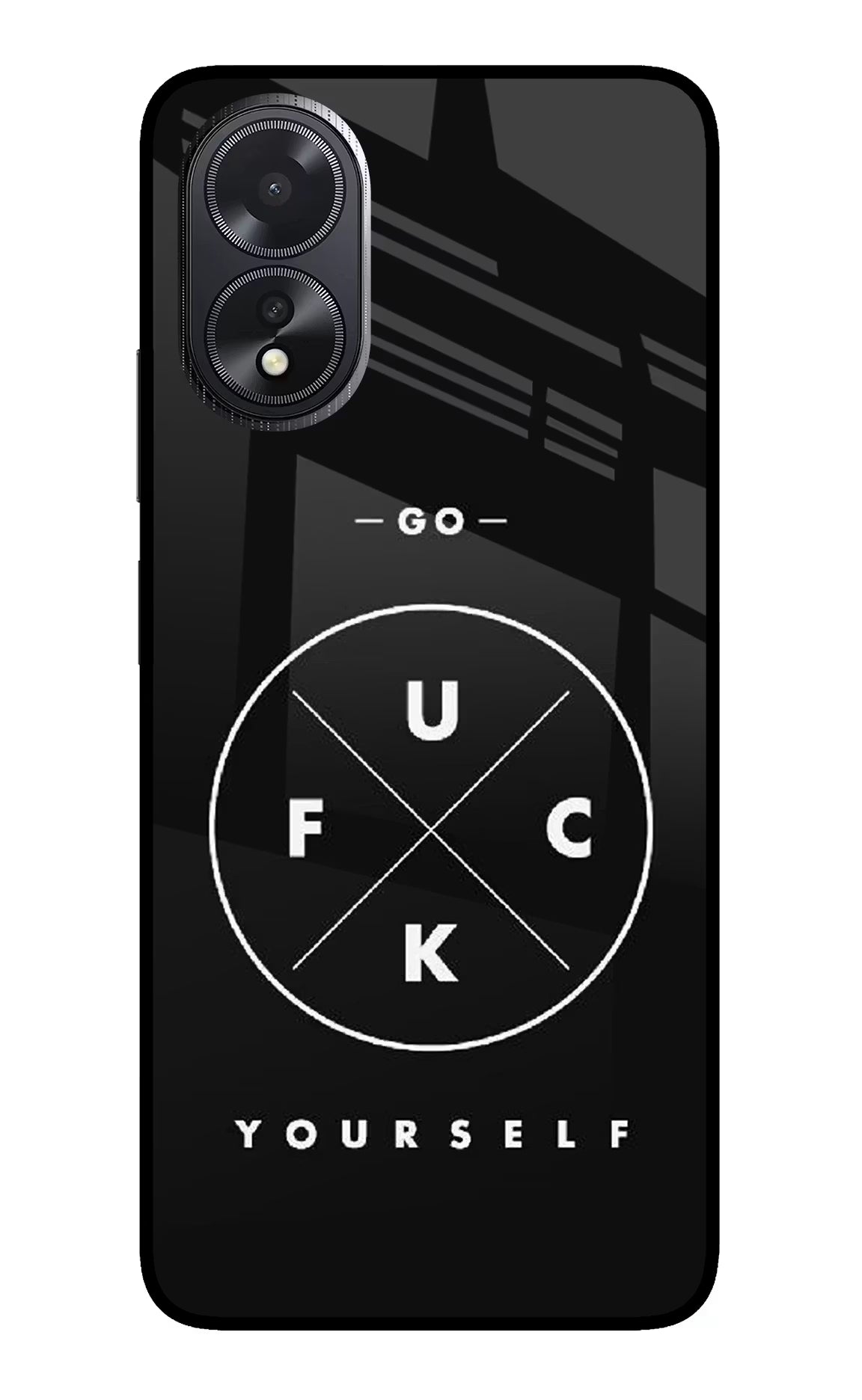 Go Fuck Yourself Oppo A18/Oppo A38 Glass Case - Go Fuck Yourself Oppo A18/Oppo A38 Glass Case Go Fuck Yourself Oppo A18/Oppo A38 Glass Case