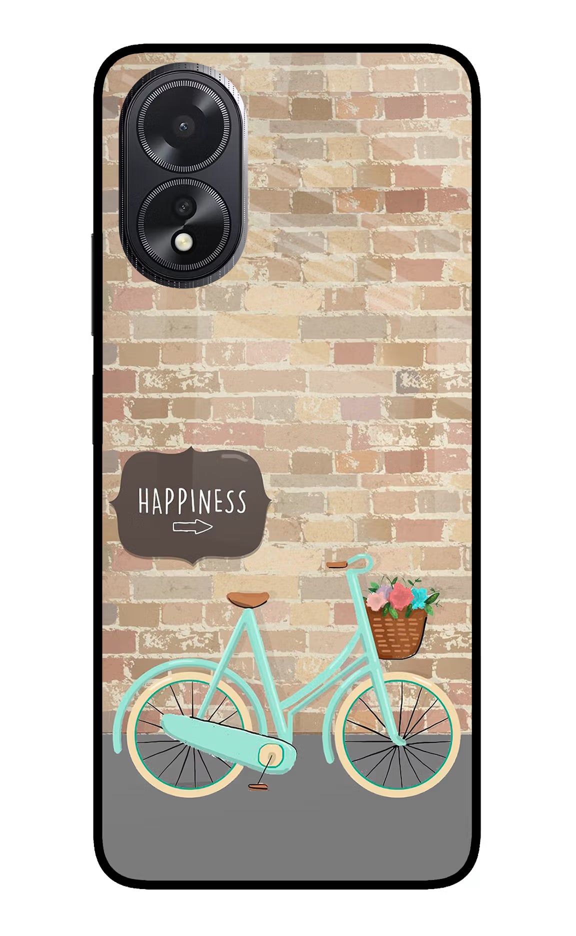 Happiness Artwork Oppo A18/Oppo A38 Back Cover - Happiness Artwork Oppo A18/Oppo A38 Glass Case Back Cover by Casekaro Happiness Artwork Oppo A18/Oppo A38 Glass Case Back Cover by Casekaro