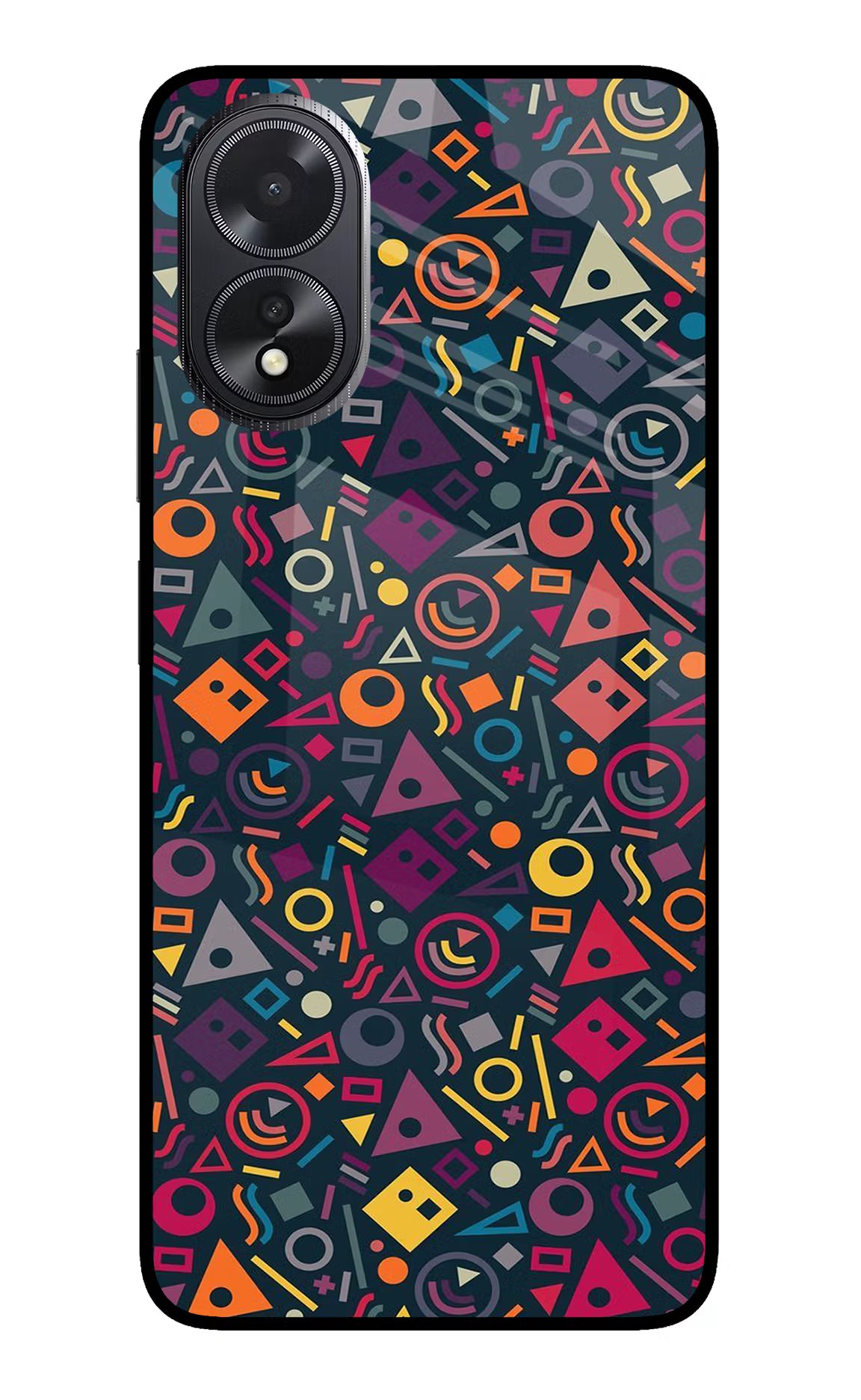 Geometric Abstract Oppo A18/Oppo A38 Glass Case - Geometric Abstract Oppo A18/Oppo A38 Glass Case Geometric Abstract Oppo A18/Oppo A38 Glass Case