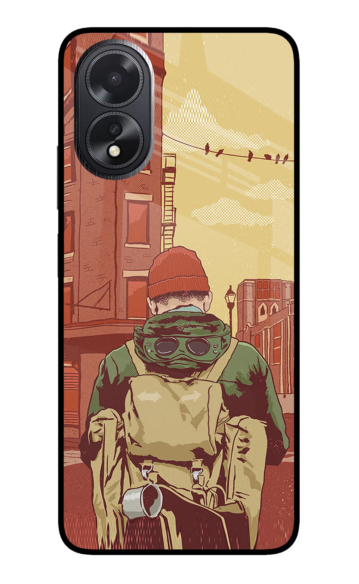 Adventurous Oppo A18/Oppo A38 Back Cover - Adventurous Oppo A18/Oppo A38 Glass Case Back Cover by Casekaro Adventurous Oppo A18/Oppo A38 Glass Case Back Cover by Casekaro