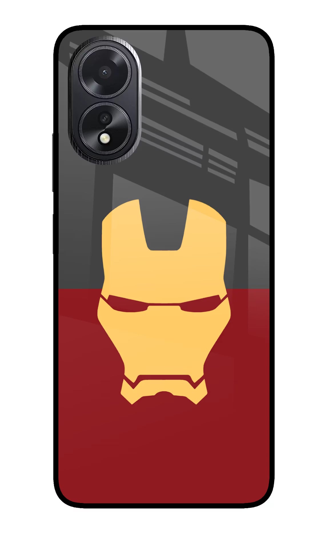 Ironman Oppo A18/Oppo A38 Back Cover - Ironman Oppo A18/Oppo A38 Glass Case Back Cover by Casekaro Ironman Oppo A18/Oppo A38 Glass Case Back Cover by Casekaro