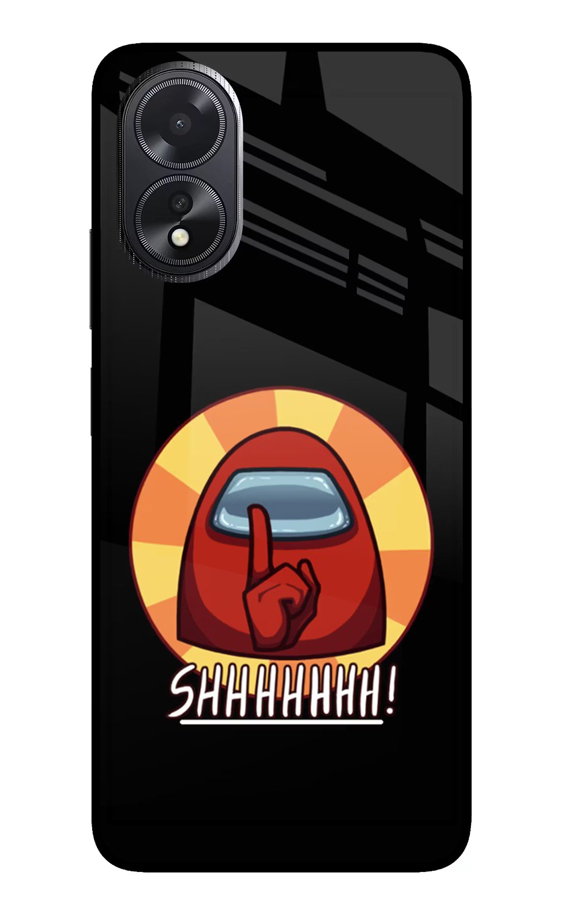 Among Us Shhh! Oppo A18/Oppo A38 Glass Case - Among Us Shhh! Oppo A18/Oppo A38 Glass Case Among Us Shhh! Oppo A18/Oppo A38 Glass Case