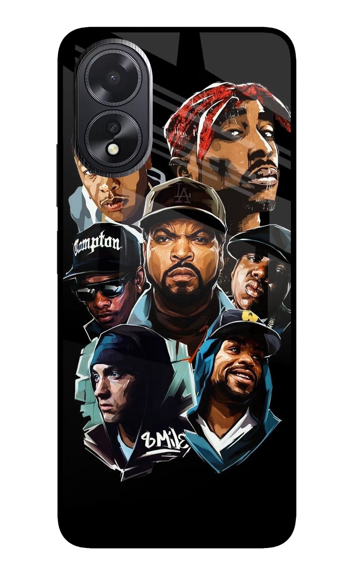 Rappers Oppo A18/Oppo A38 Glass Case - Rappers Oppo A18/Oppo A38 Glass Case Rappers Oppo A18/Oppo A38 Glass Case