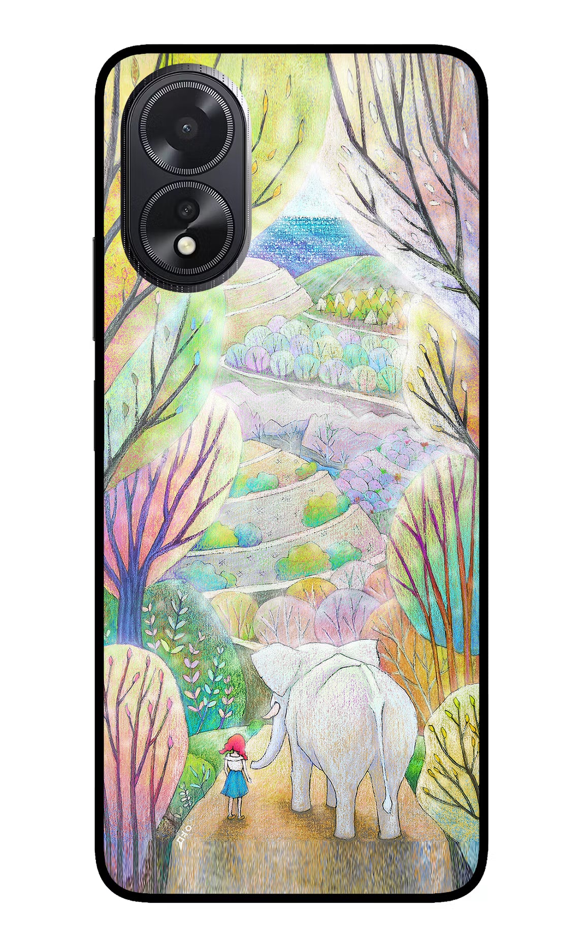 Nature Painting Oppo A18/Oppo A38 Back Cover - Nature Painting Oppo A18/Oppo A38 Glass Case Back Cover by Casekaro Nature Painting Oppo A18/Oppo A38 Glass Case Back Cover by Casekaro