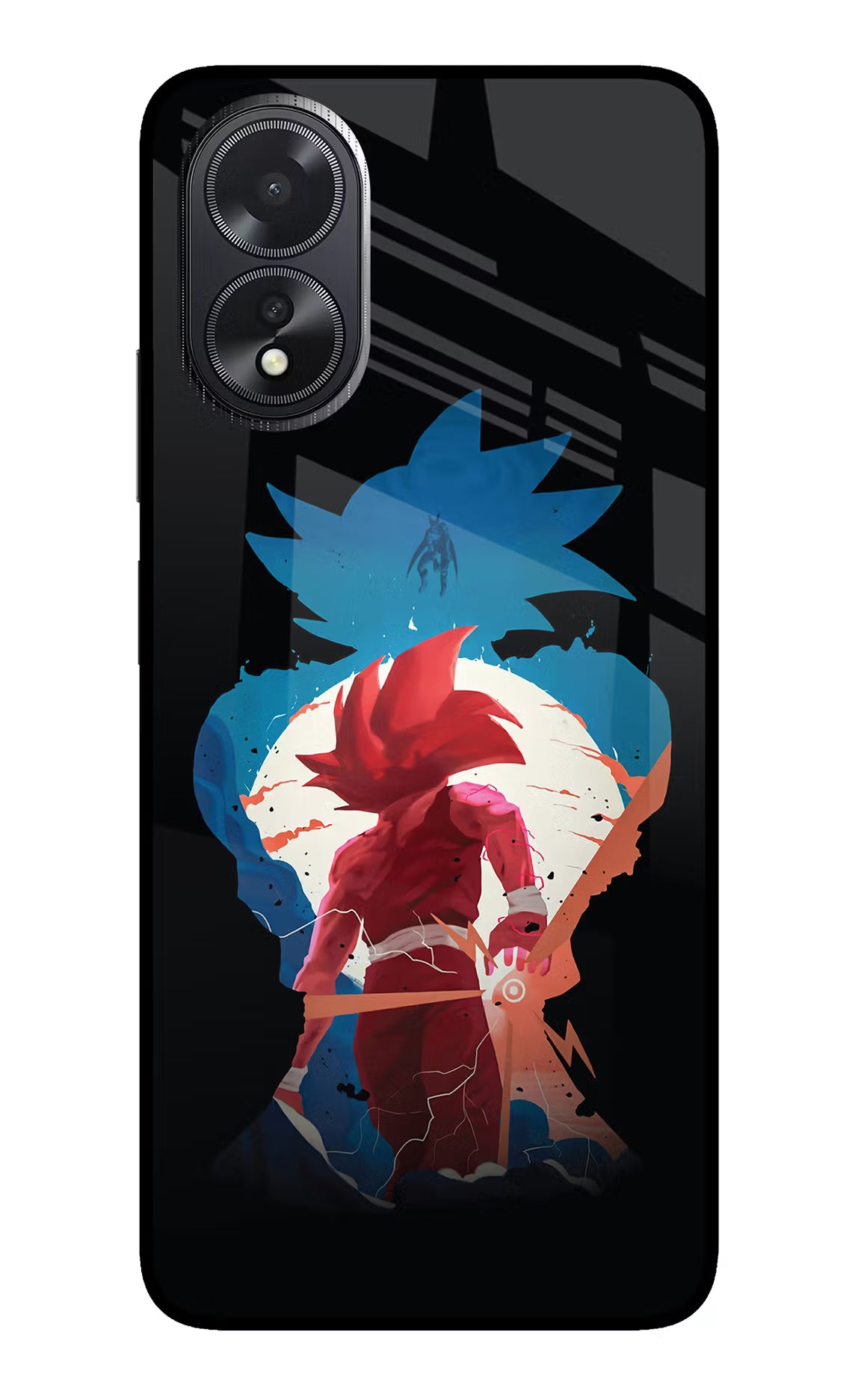 Goku Oppo A18/Oppo A38 Back Cover - Goku Oppo A18/Oppo A38 Glass Case Back Cover by Casekaro Goku Oppo A18/Oppo A38 Glass Case Back Cover by Casekaro
