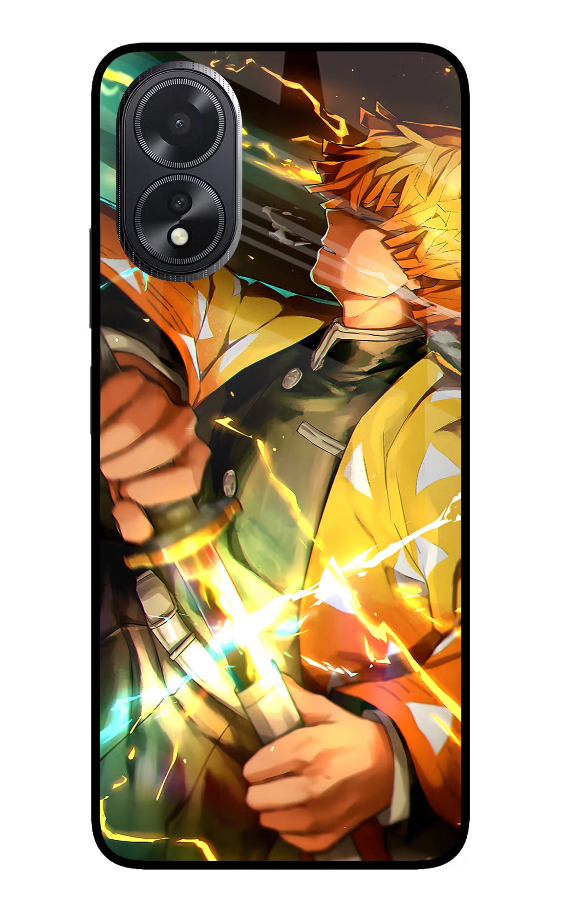 Demon Slayer Oppo A18/Oppo A38 Glass Case - Demon Slayer Oppo A18/Oppo A38 Glass Case Demon Slayer Oppo A18/Oppo A38 Glass Case