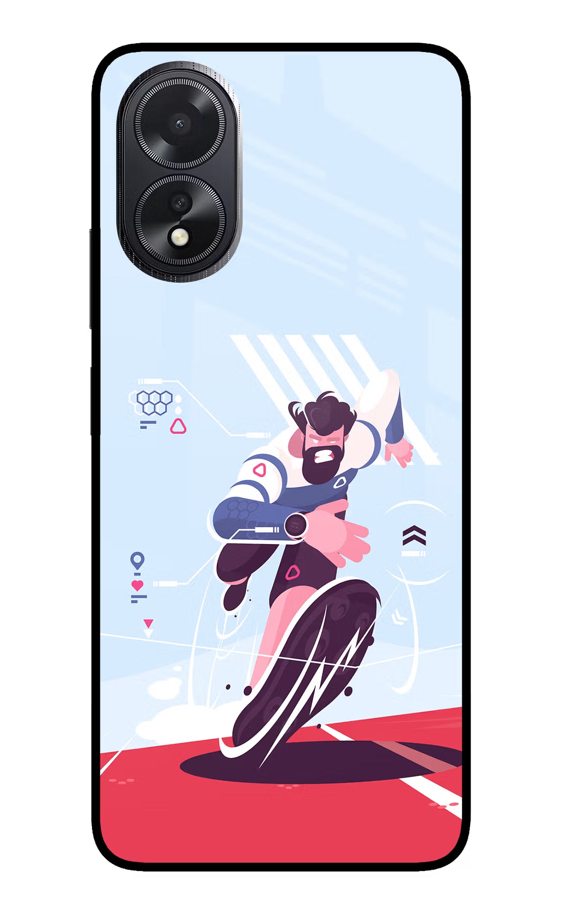 Run Pro Oppo A18/Oppo A38 Glass Case - Run Pro Oppo A18/Oppo A38 Glass Case Run Pro Oppo A18/Oppo A38 Glass Case