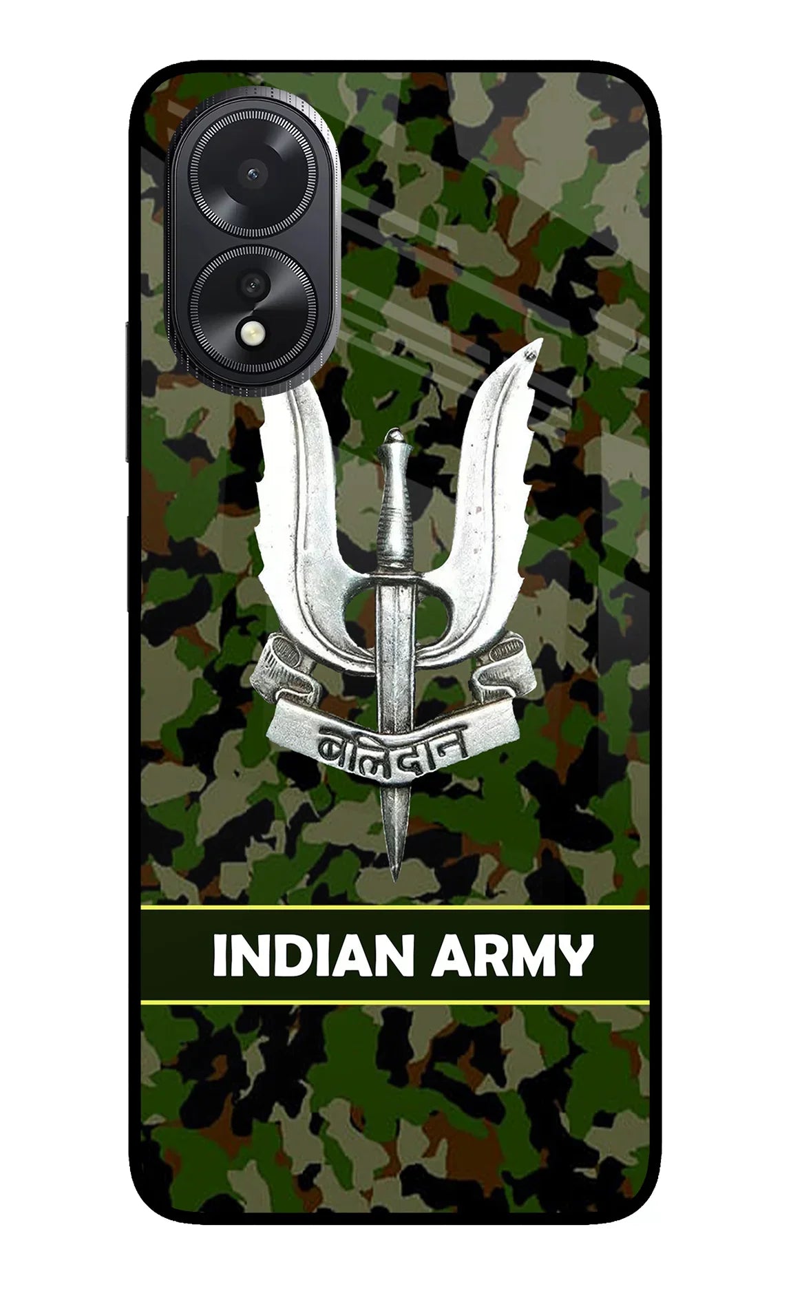 Balidan Indian Logo Oppo A18/Oppo A38 Glass Case - Balidan Indian Logo Oppo A18/Oppo A38 Glass Case Balidan Indian Logo Oppo A18/Oppo A38 Glass Case