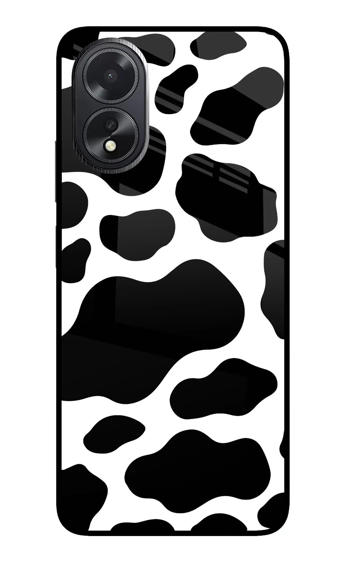 Cow Spots Oppo A18/Oppo A38 Glass Case - Cow Spots Oppo A18/Oppo A38 Glass Case Cow Spots Oppo A18/Oppo A38 Glass Case