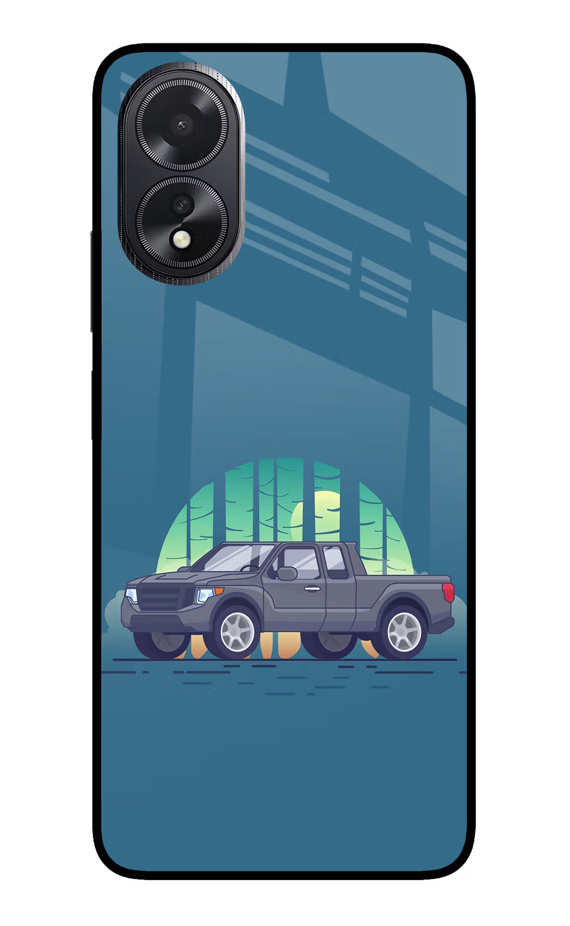 Retro Garage Vibe Oppo A18/Oppo A38 Back Cover - Retro Garage Vibe Oppo A18/Oppo A38 Glass Case Back Cover by Casekaro Retro Garage Vibe Oppo A18/Oppo A38 Glass Case Back Cover by Casekaro