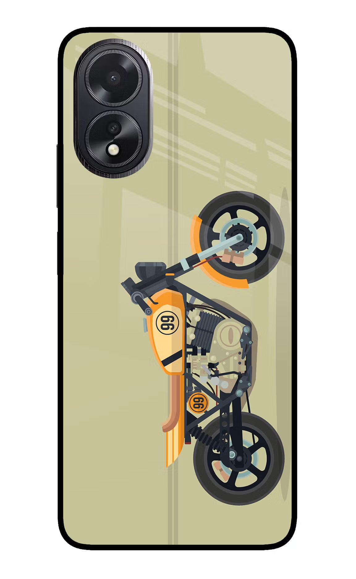 Vertical Speedster Oppo A18/Oppo A38 Glass Case - Vertical Speedster Oppo A18/Oppo A38 Glass Case Vertical Speedster Oppo A18/Oppo A38 Glass Case