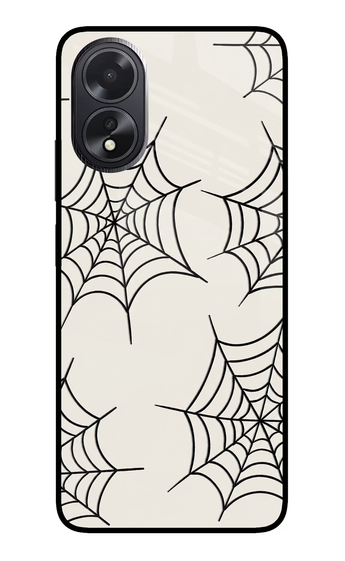 Spider Web Oppo A18/Oppo A38 Glass Case - Spider Web Oppo A18/Oppo A38 Glass Case Spider Web Oppo A18/Oppo A38 Glass Case