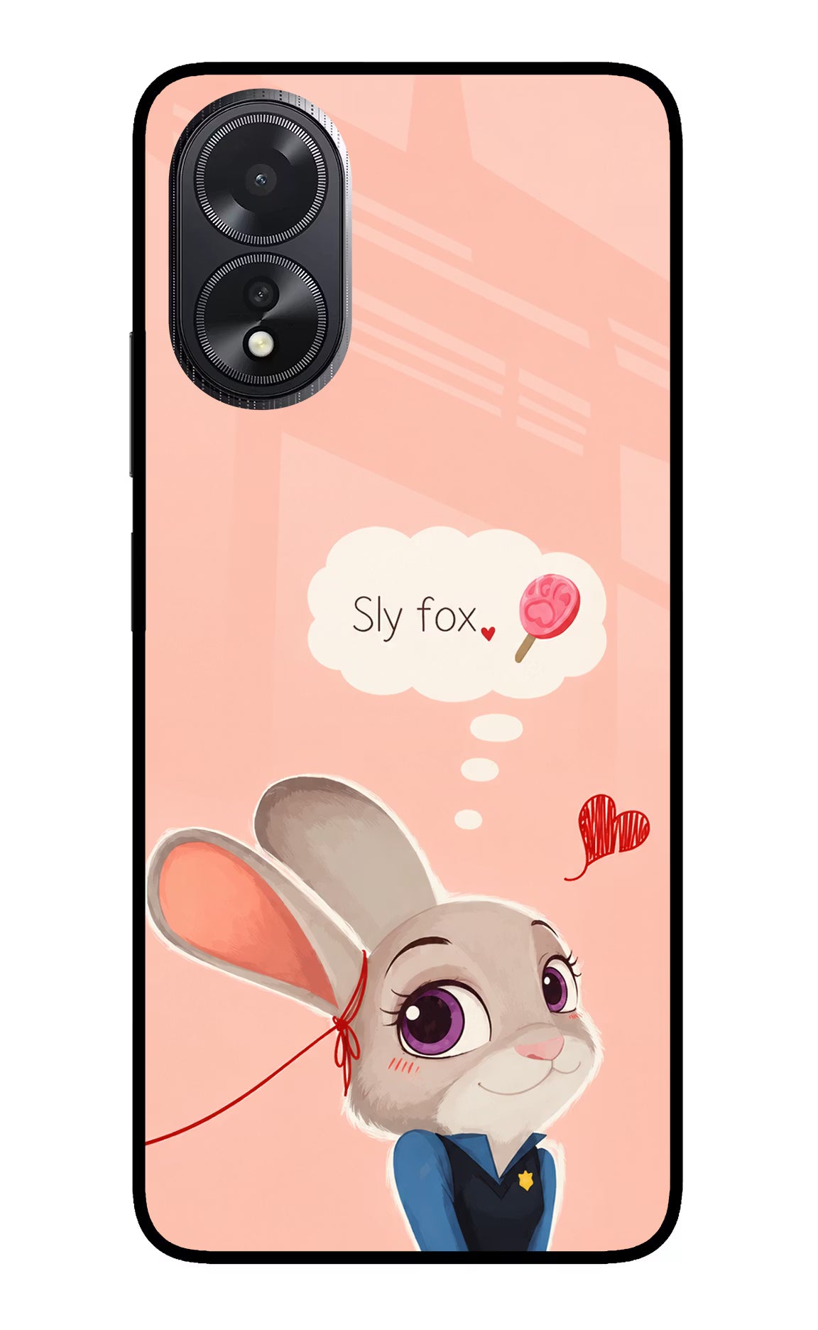 Judy Charm Oppo A18/Oppo A38 Glass Case - Judy Charm Oppo A18/Oppo A38 Glass Case Judy Charm Oppo A18/Oppo A38 Glass Case