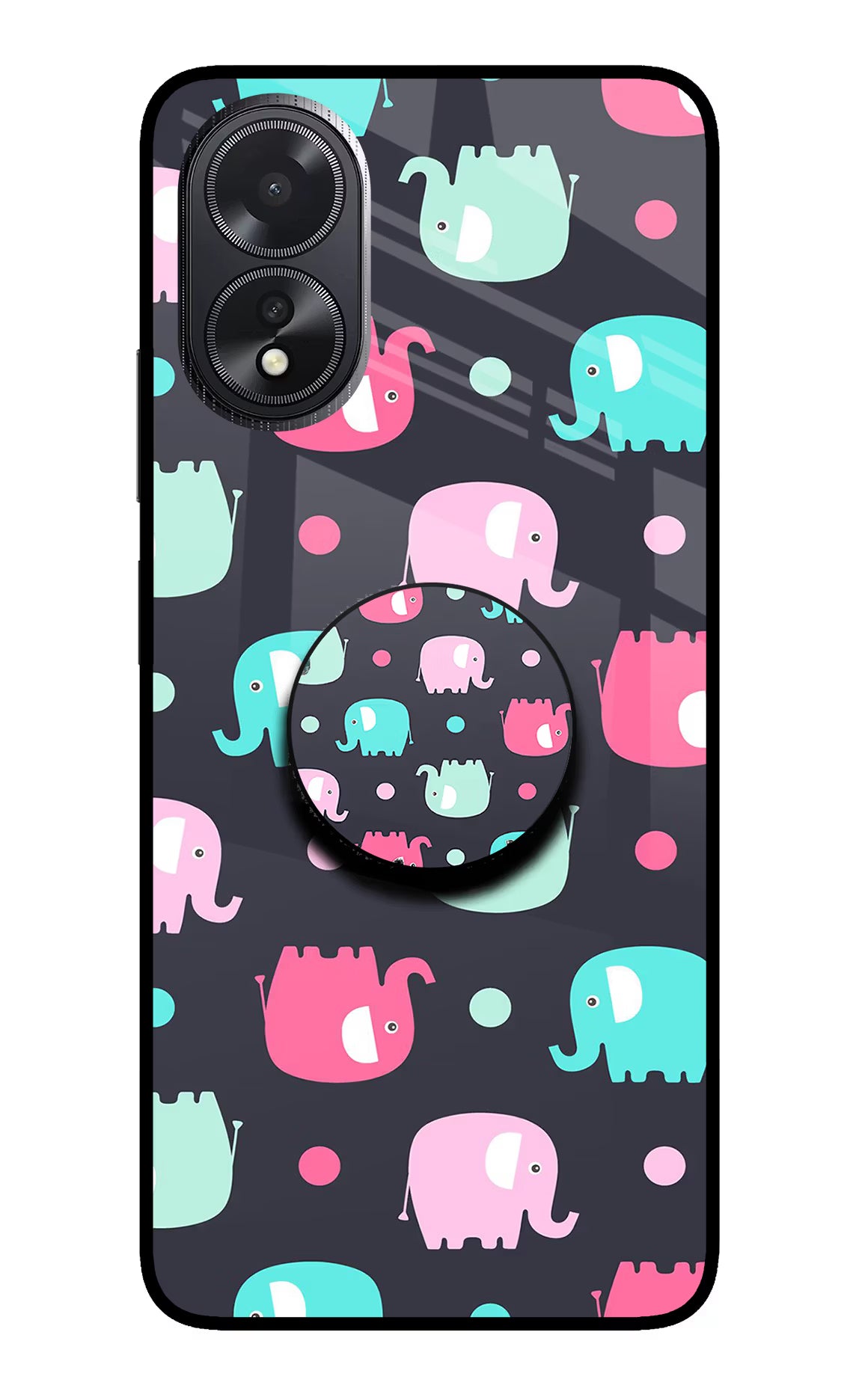 Baby Elephants Oppo A18/Oppo A38 Pop Case - Baby Elephants Oppo A18/Oppo A38 Pop Case by Casekaro Baby Elephants Oppo A18/Oppo A38 Pop Case by Casekaro