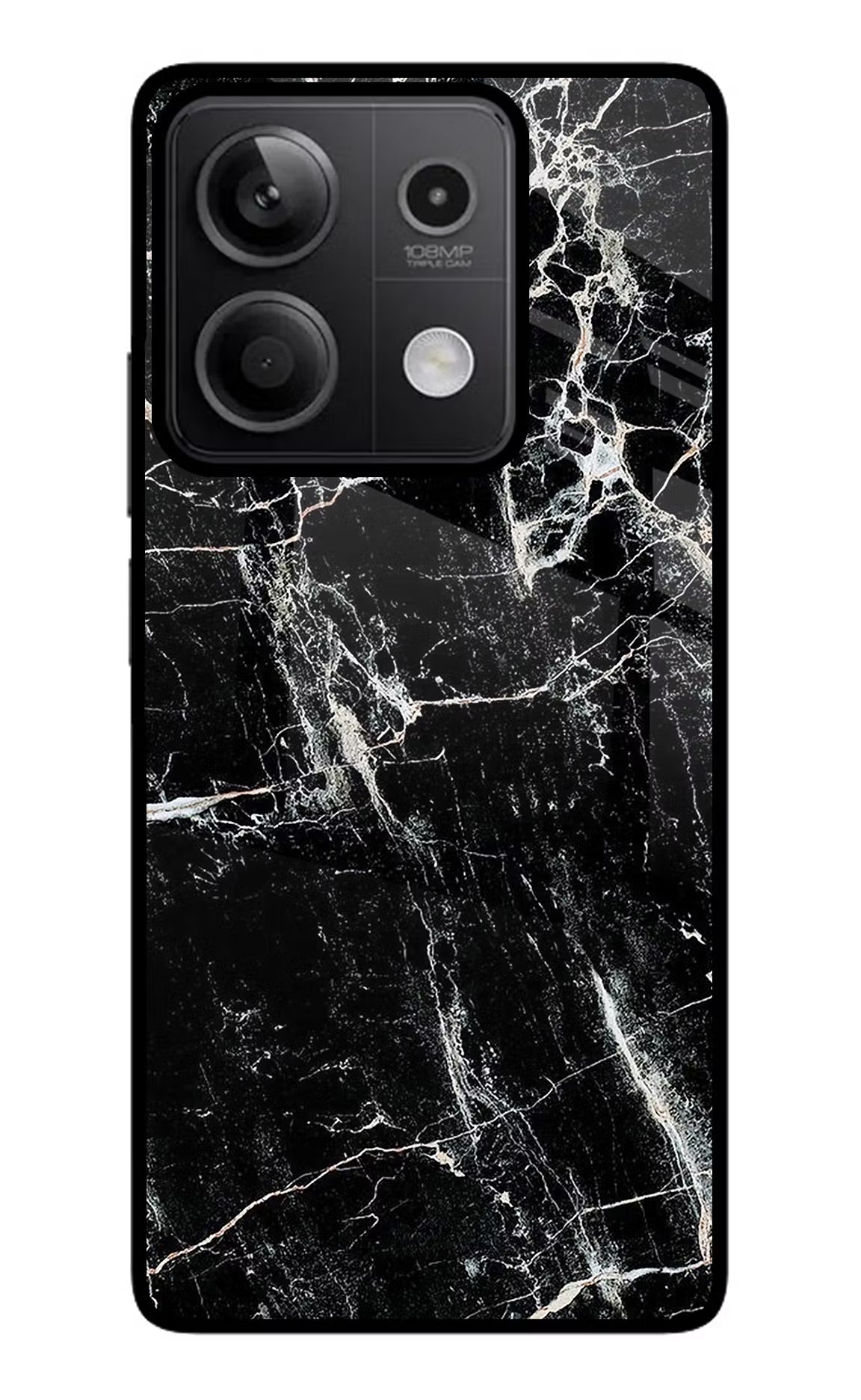 Black Marble Texture Redmi Note 13 5G Glass Case - Black Marble Texture Redmi Note 13 5G Glass Case Black Marble Texture Redmi Note 13 5G Glass Case