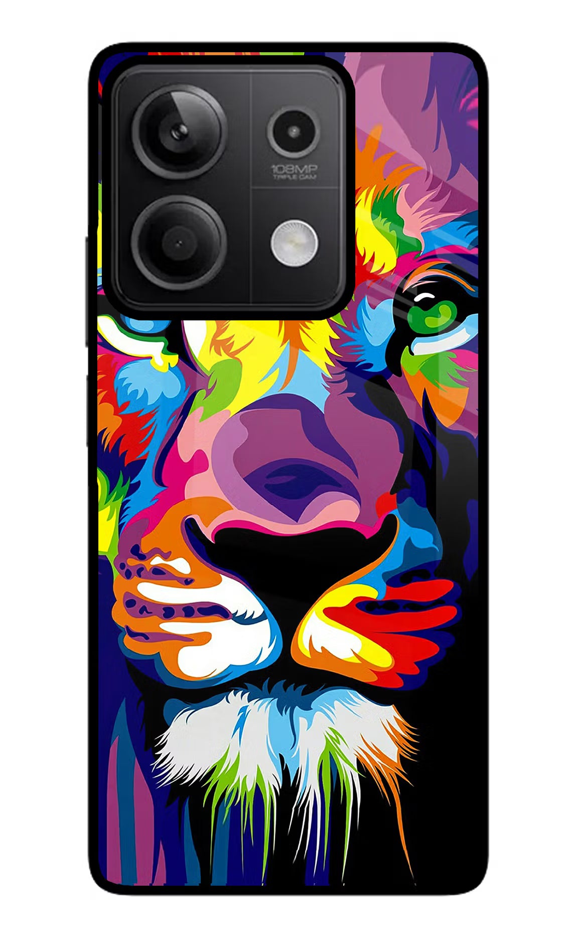 Lion Redmi Note 13 5G Glass Case - Lion Redmi Note 13 5G Glass Case Lion Redmi Note 13 5G Glass Case