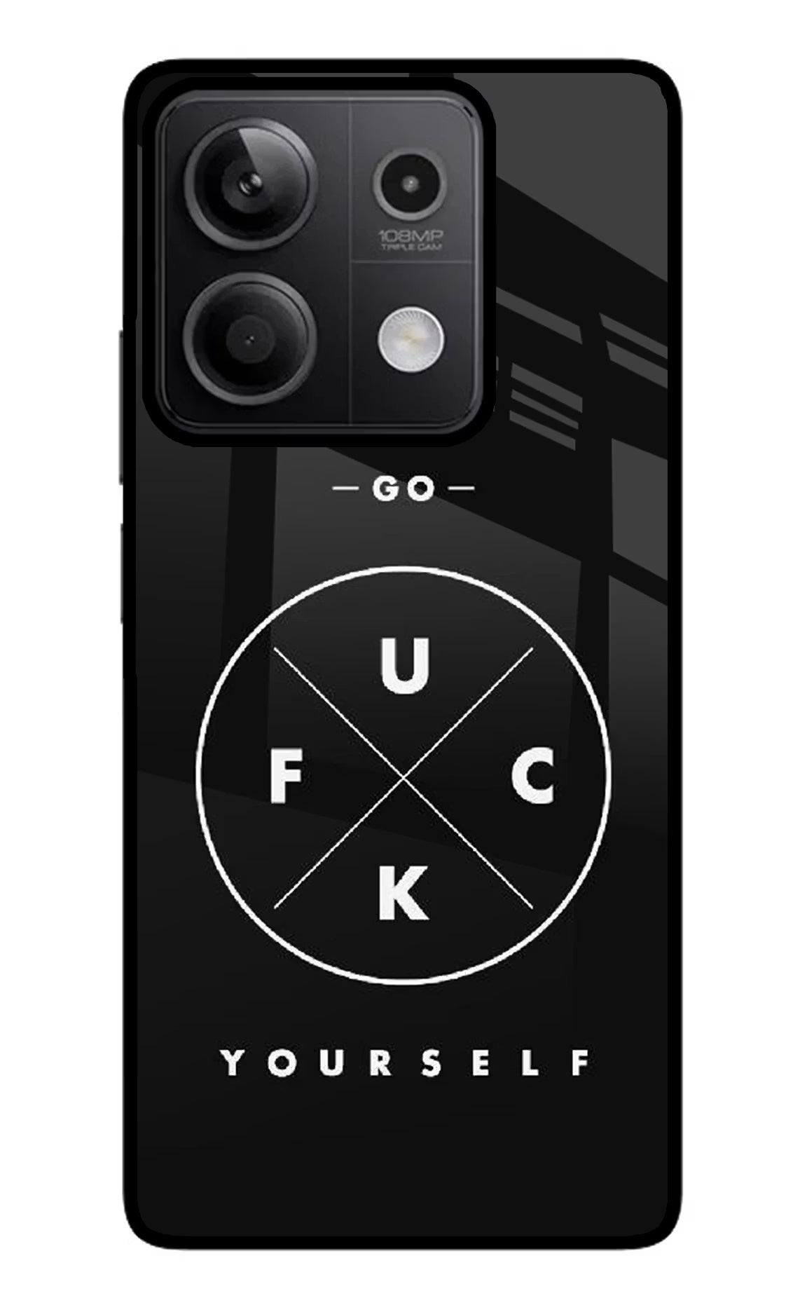 Go Fuck Yourself Redmi Note 13 5G Glass Case - Go Fuck Yourself Redmi Note 13 5G Glass Case Go Fuck Yourself Redmi Note 13 5G Glass Case