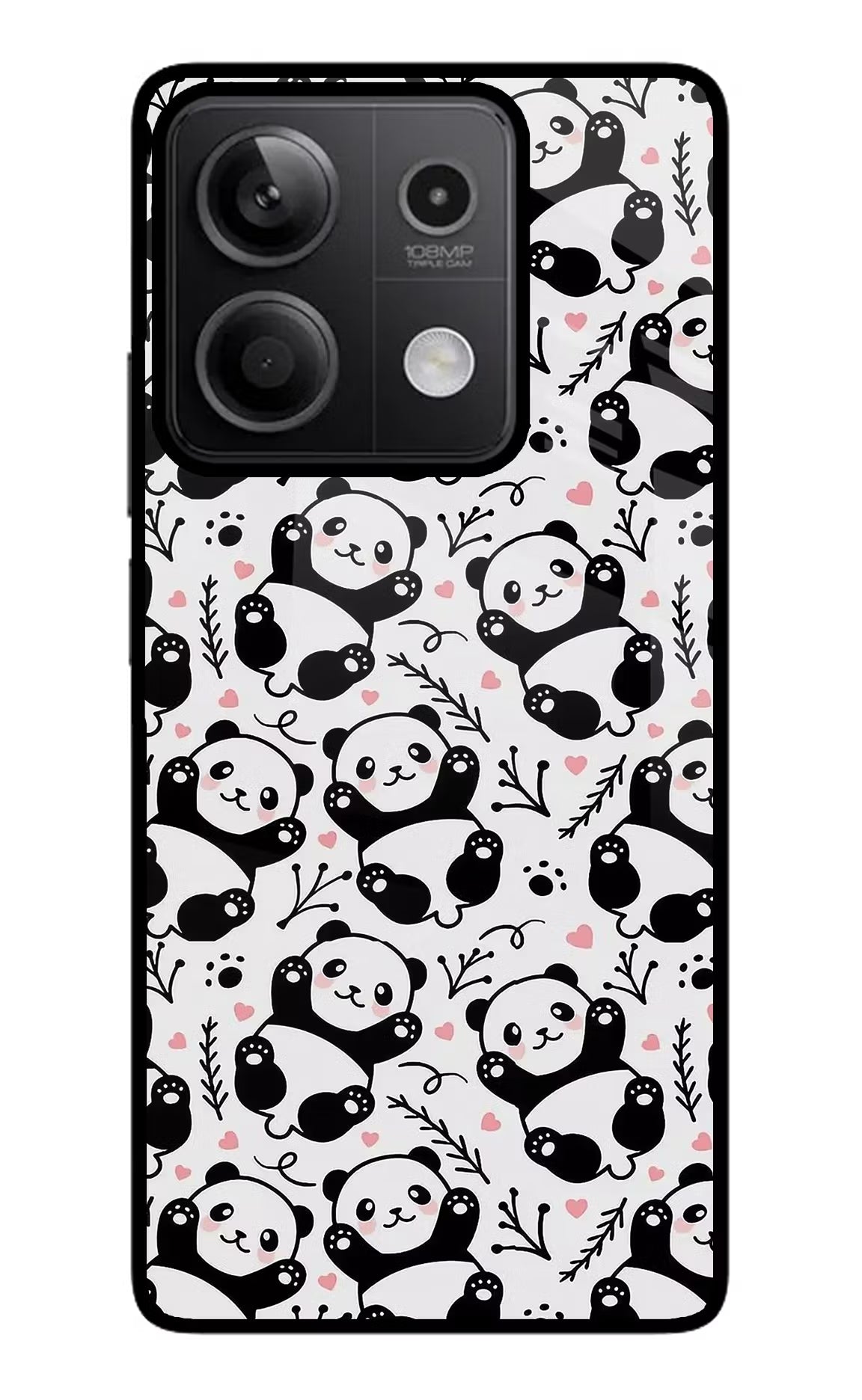 Cute Panda Redmi Note 13 5G Glass Case - Cute Panda Redmi Note 13 5G Glass Case Cute Panda Redmi Note 13 5G Glass Case