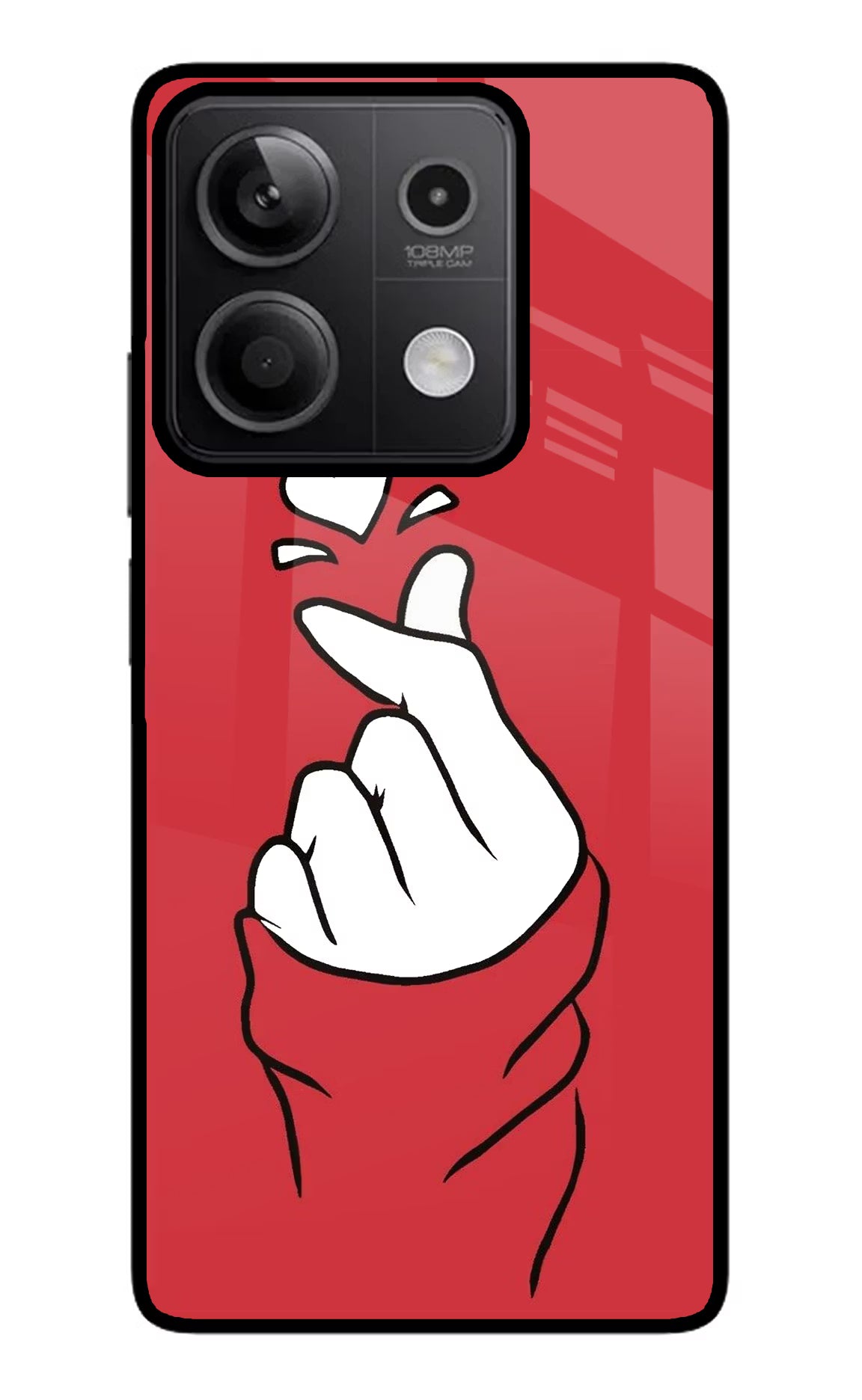 Korean Love Sign Redmi Note 13 5G Glass Case - Korean Love Sign Redmi Note 13 5G Glass Case Korean Love Sign Redmi Note 13 5G Glass Case