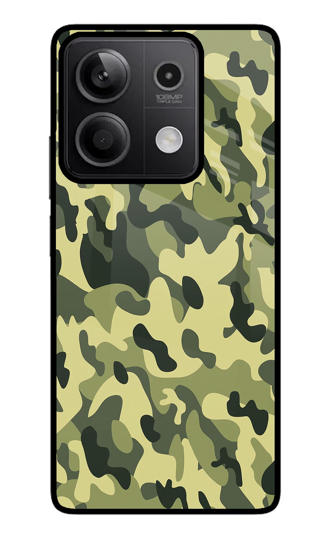Camouflage Redmi Note 13 5G Glass Case - Camouflage Redmi Note 13 5G Glass Case Camouflage Redmi Note 13 5G Glass Case