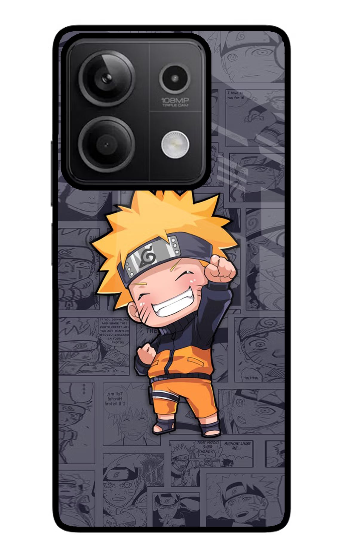 Chota Naruto Redmi Note 13 5G Glass Case - Chota Naruto Redmi Note 13 5G Glass Case Chota Naruto Redmi Note 13 5G Glass Case