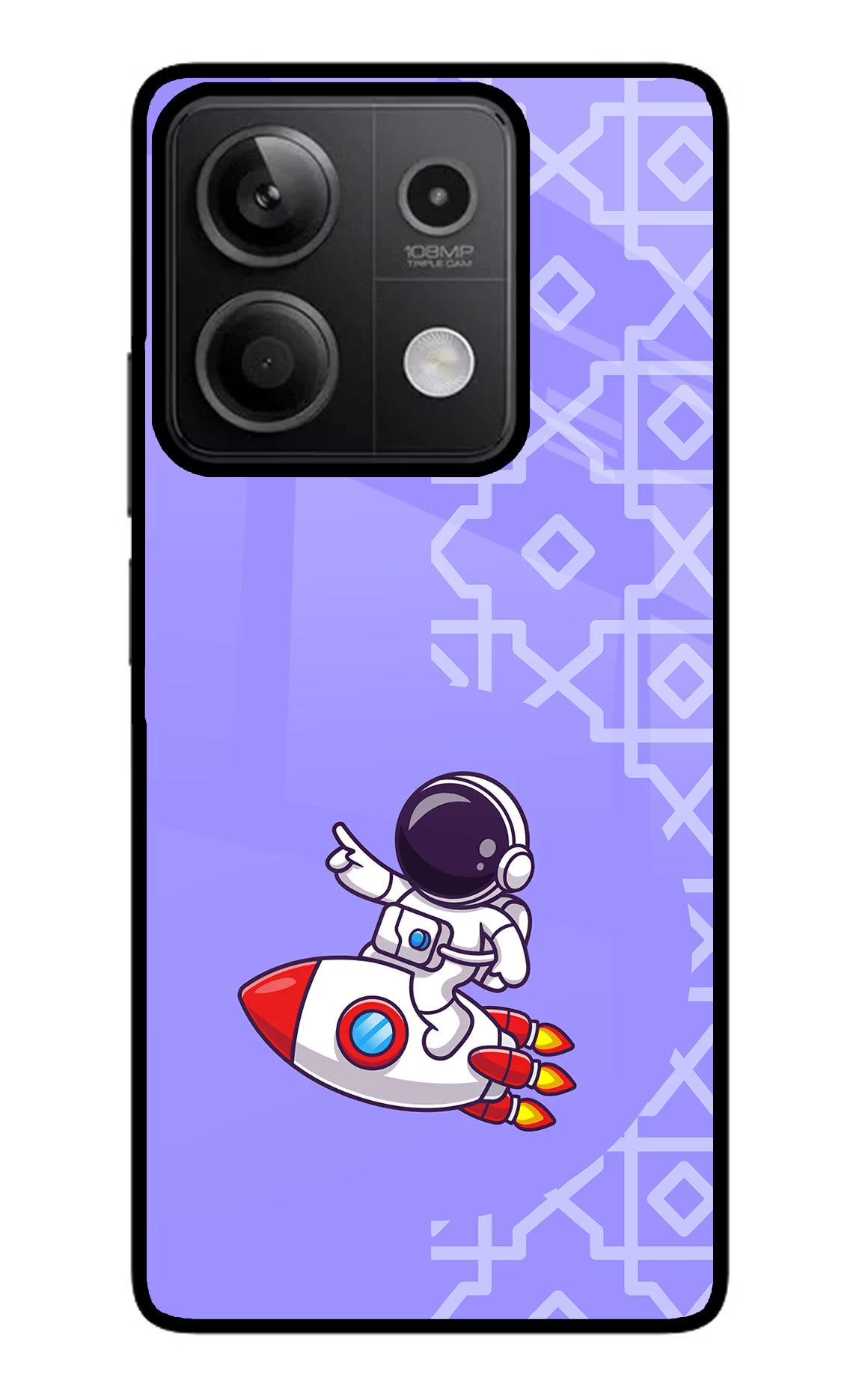 Cute Astronaut Redmi Note 13 5G Glass Case - Cute Astronaut Redmi Note 13 5G Glass Case Cute Astronaut Redmi Note 13 5G Glass Case