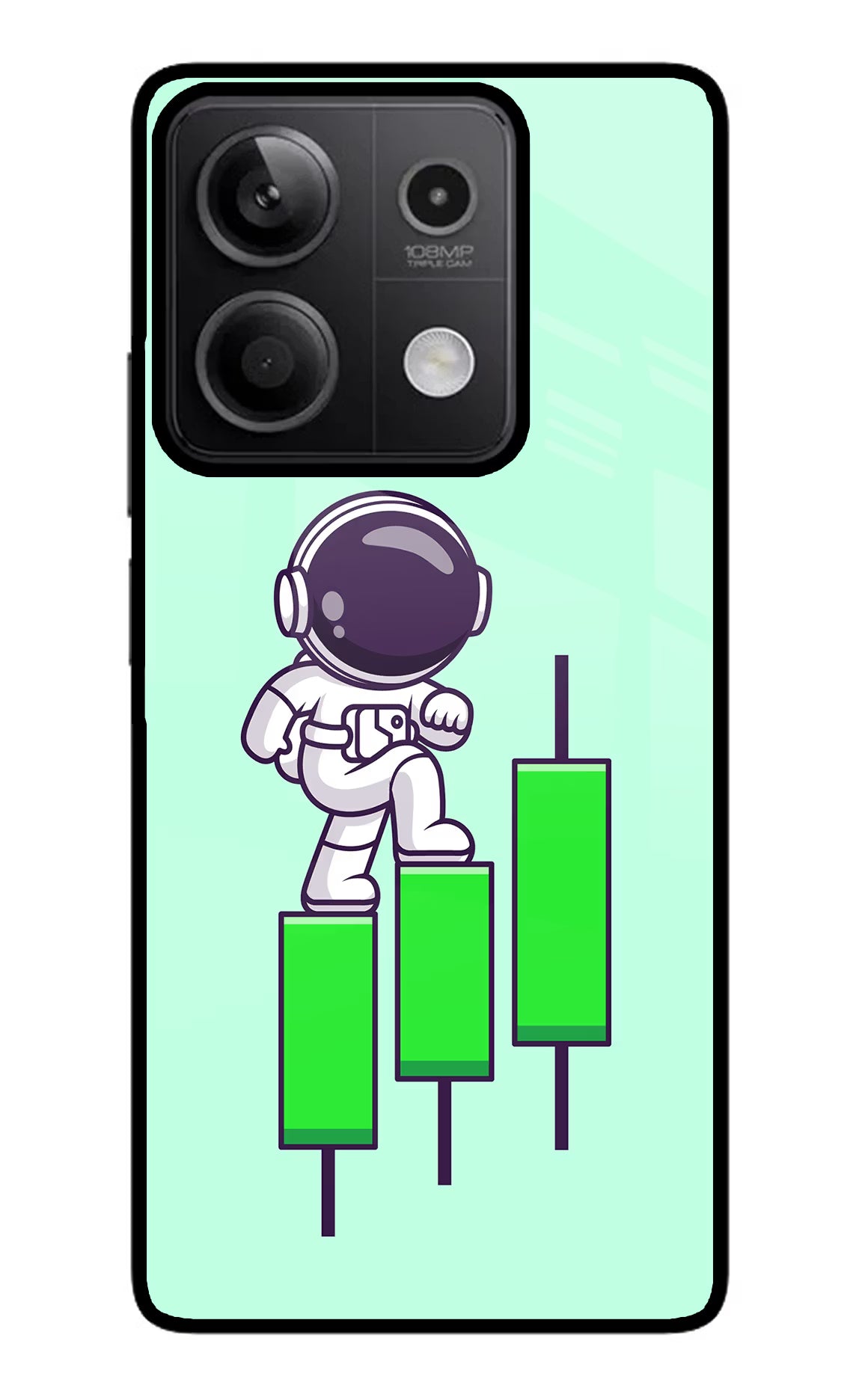 Astronaut Trader Redmi Note 13 5G Glass Case - Astronaut Trader Redmi Note 13 5G Glass Case Astronaut Trader Redmi Note 13 5G Glass Case