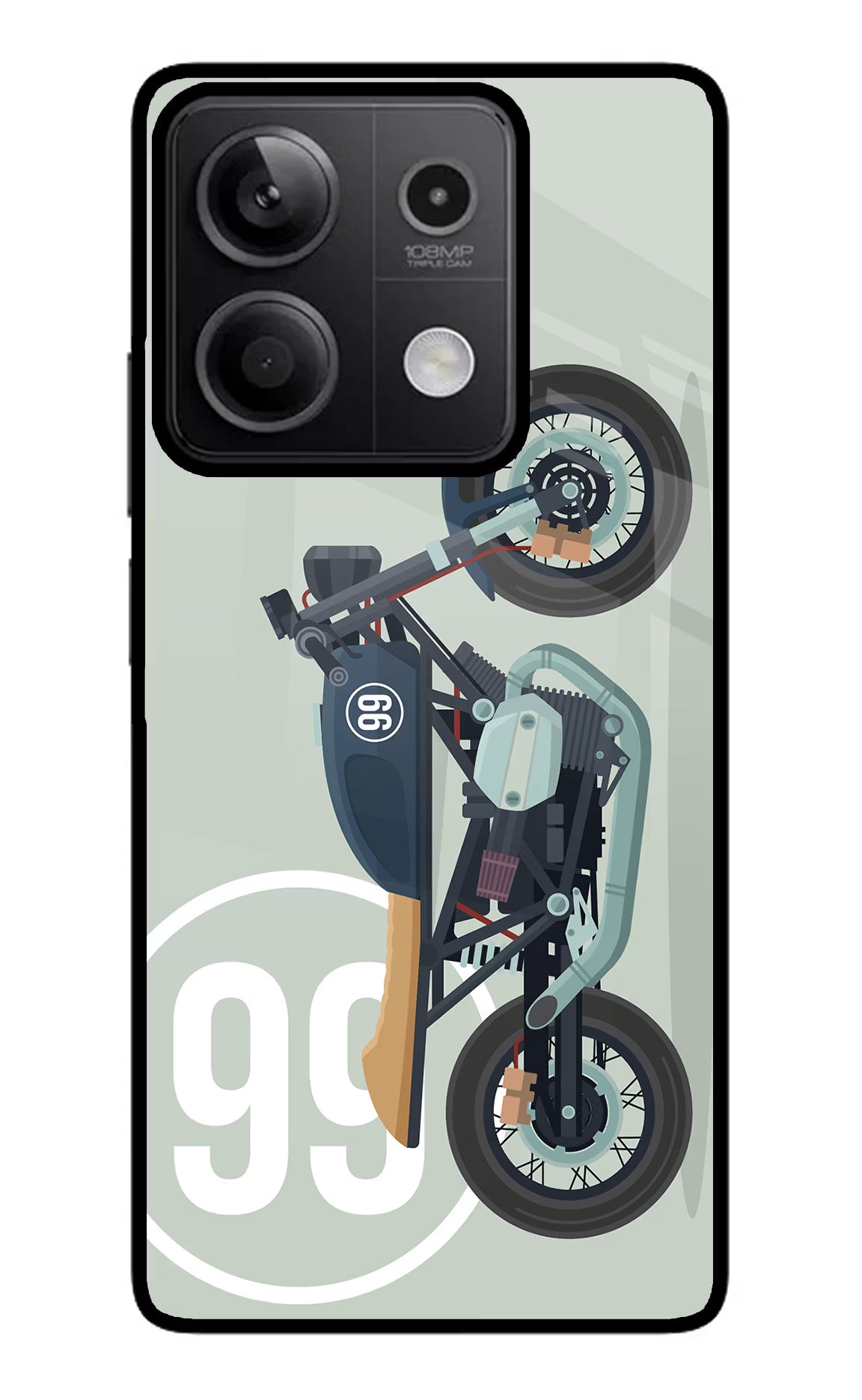 Classic Cafe Racer 99 Redmi Note 13 5G Glass Case - Classic Cafe Racer 99 Redmi Note 13 5G Glass Case Classic Cafe Racer 99 Redmi Note 13 5G Glass Case